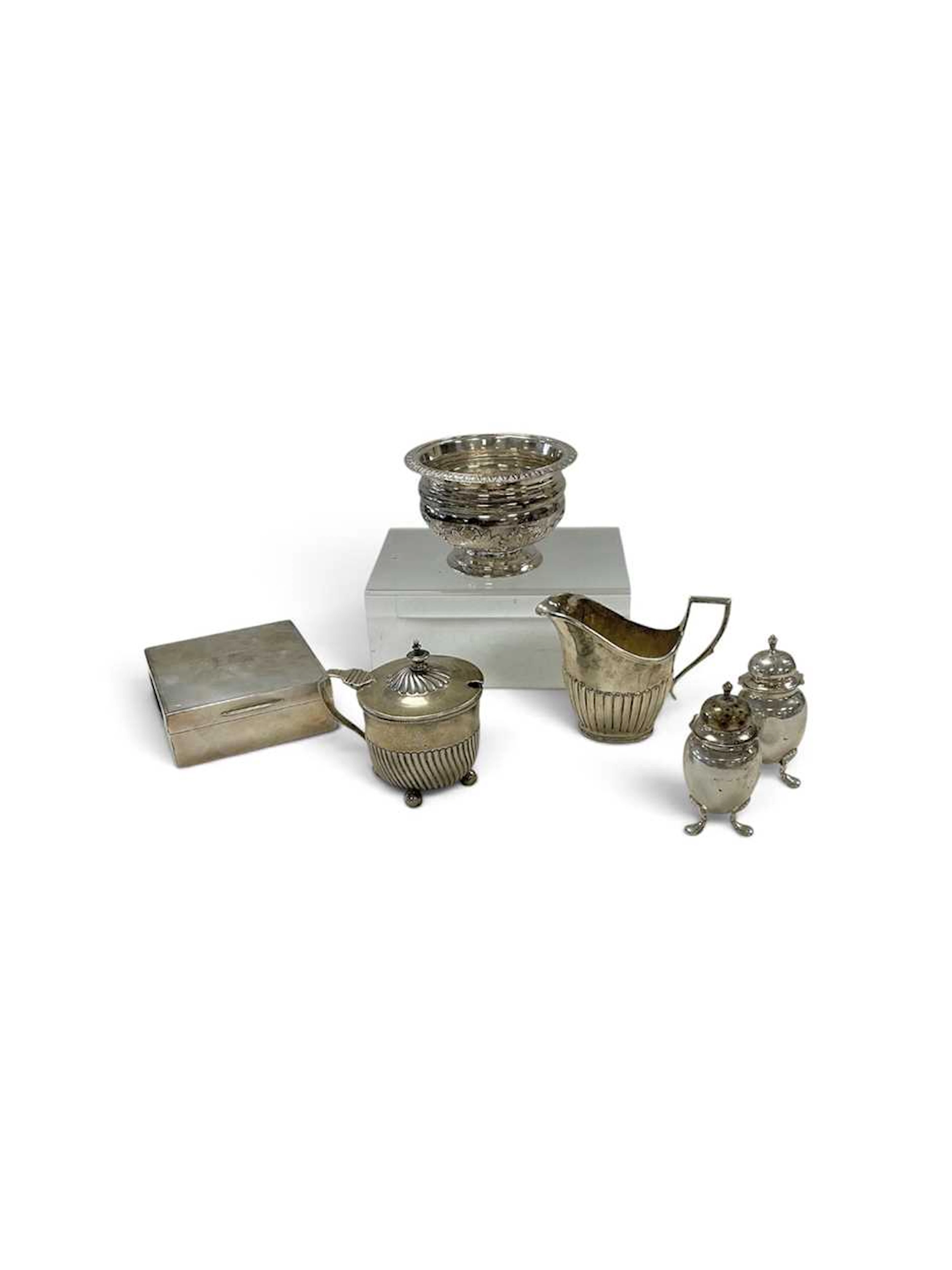 A silver bowl