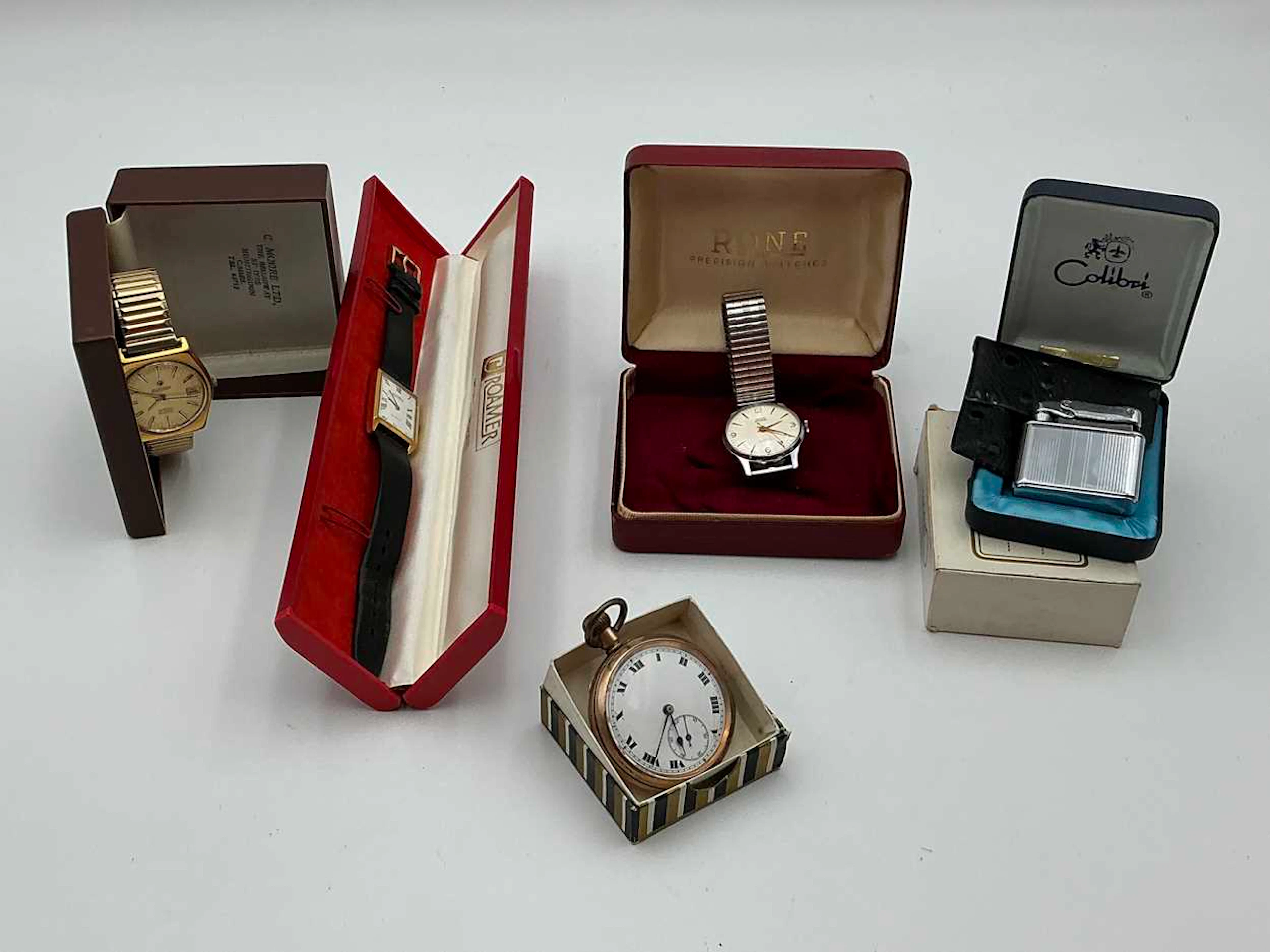 Various wristwatches and pocket watch to include; Roamer anfibio matic