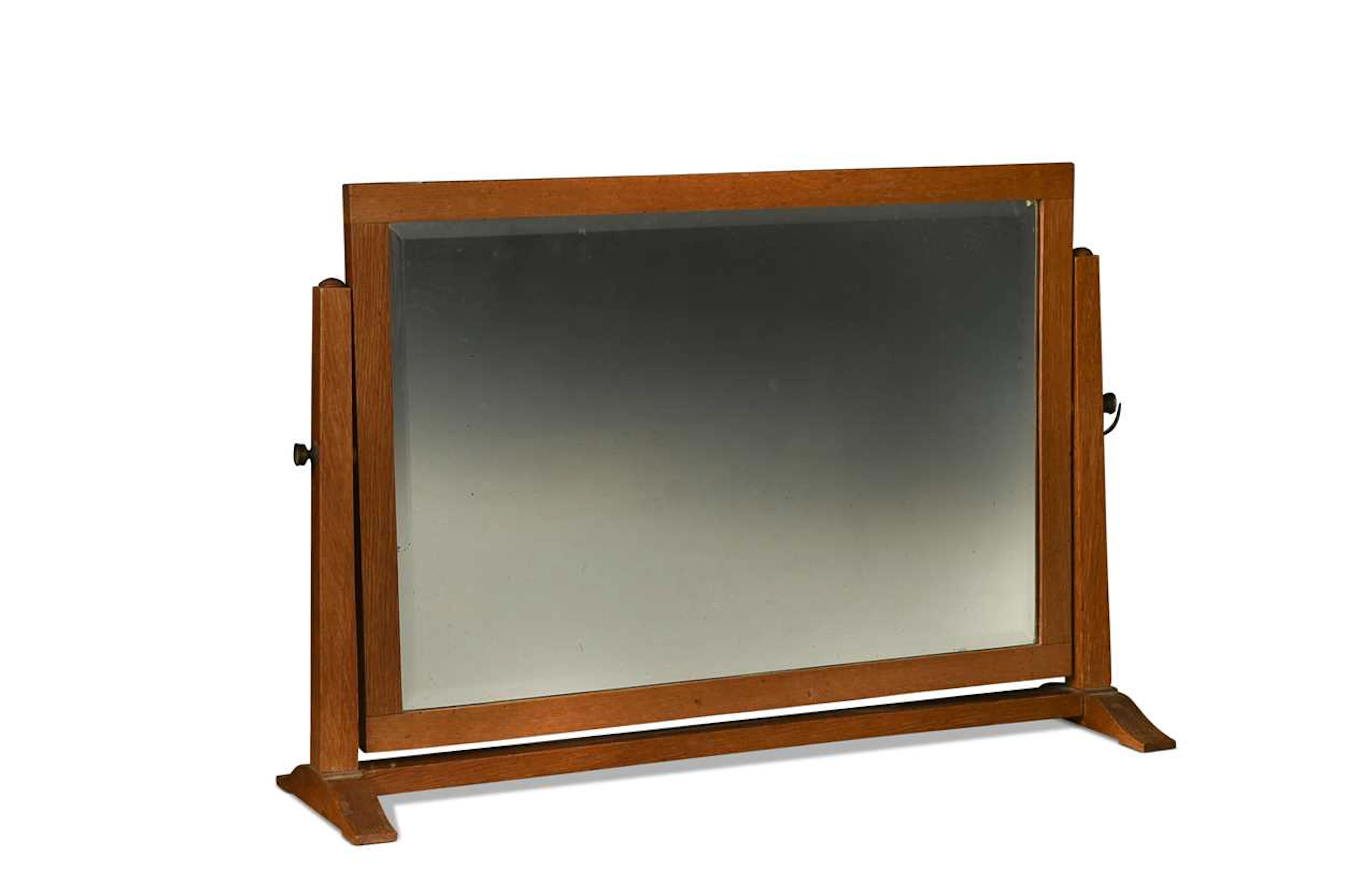 A Cotswold School oak dressing mirror