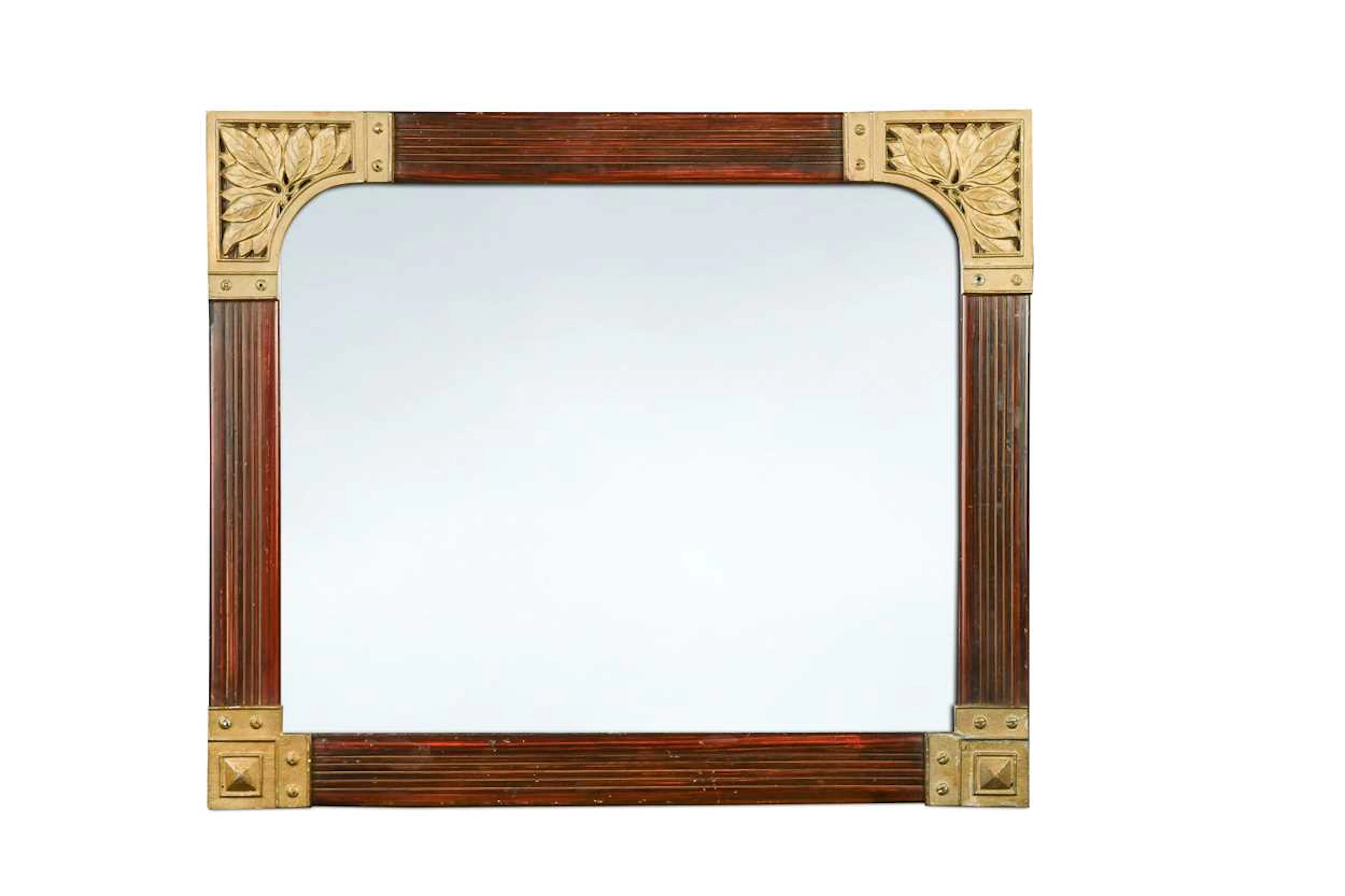 An early 20th century Continental wall mirror