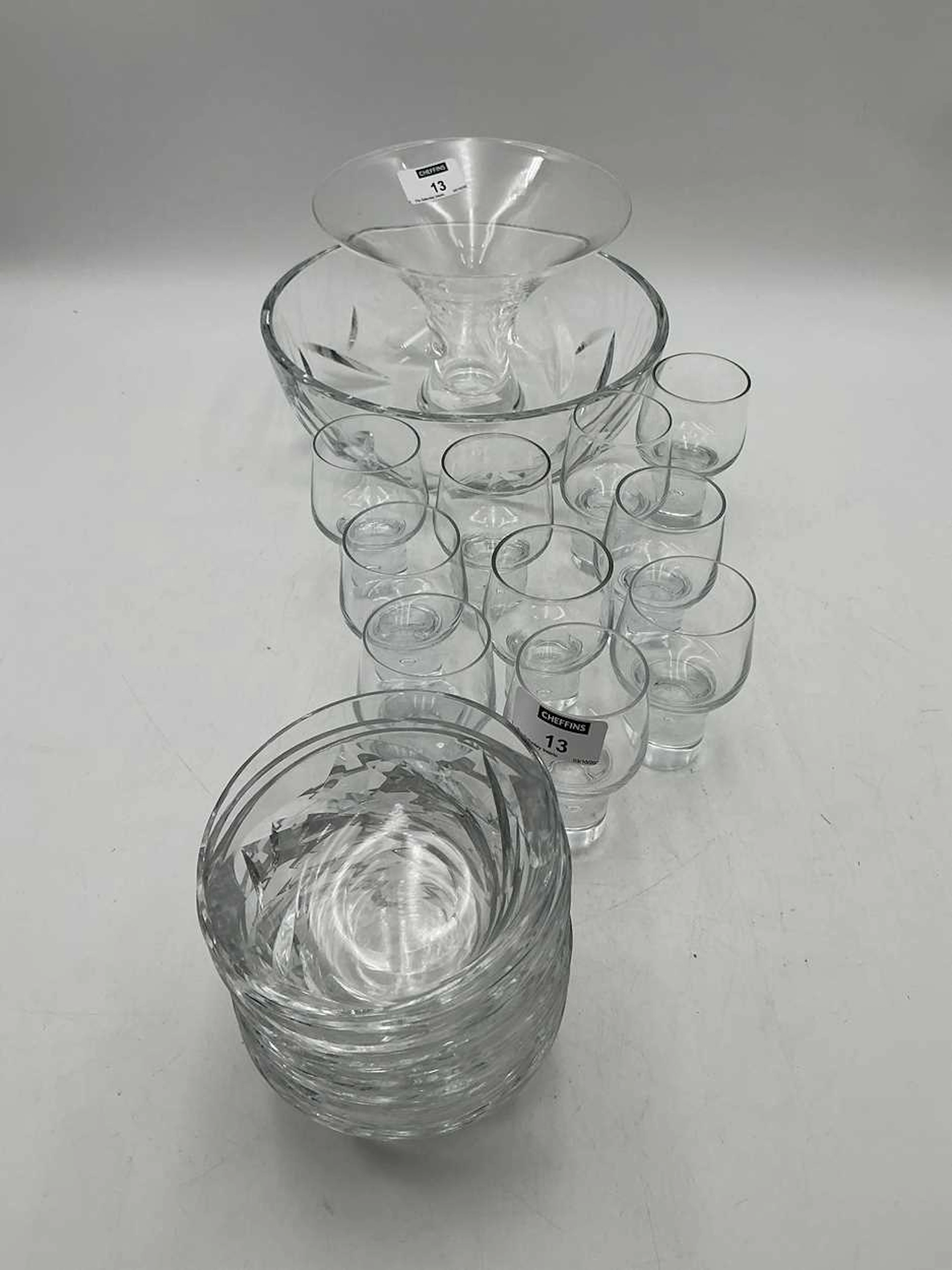 A set of Baccarat glass dessert bowls 10.5cm diam