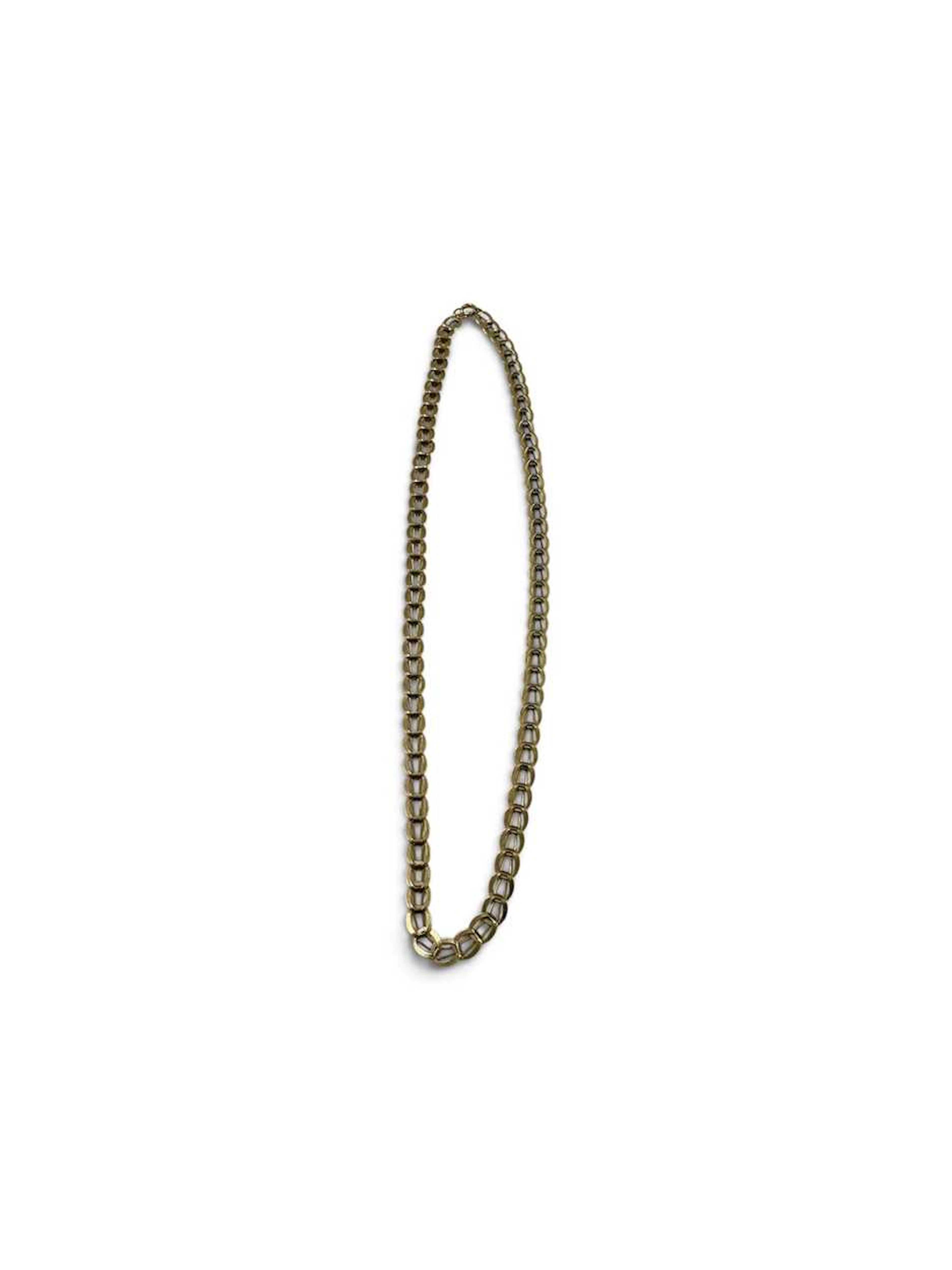 A hallmarked curb link necklace