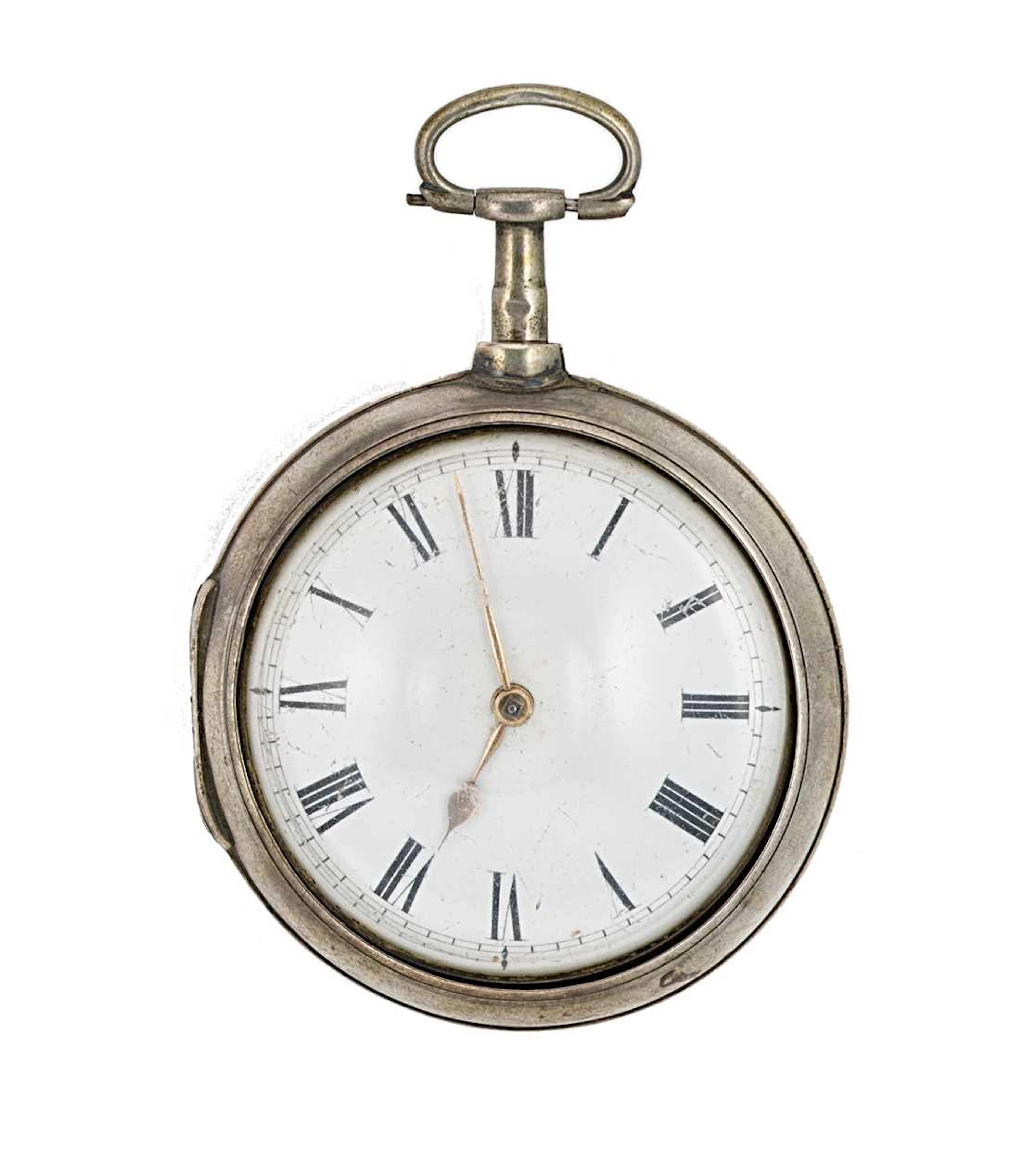 Thomas Coleman, London - A 19th century silver pair cased pocket watch