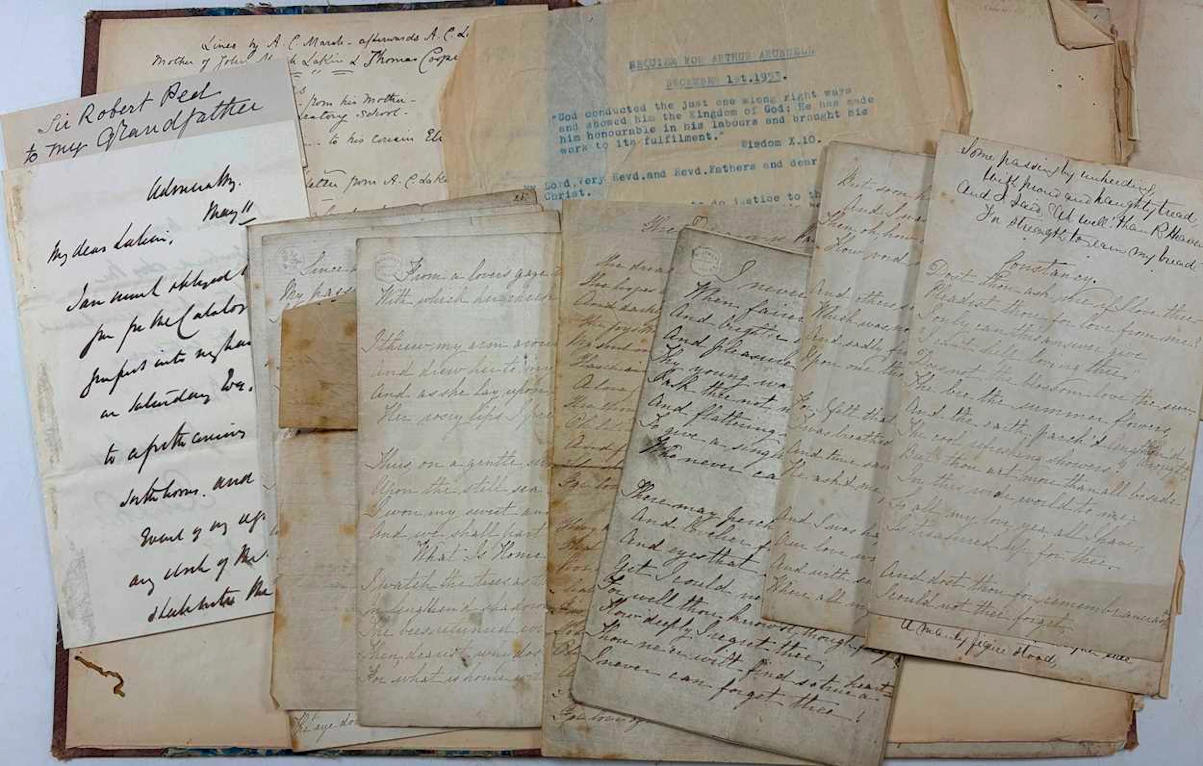 A folder of 19th century family letters