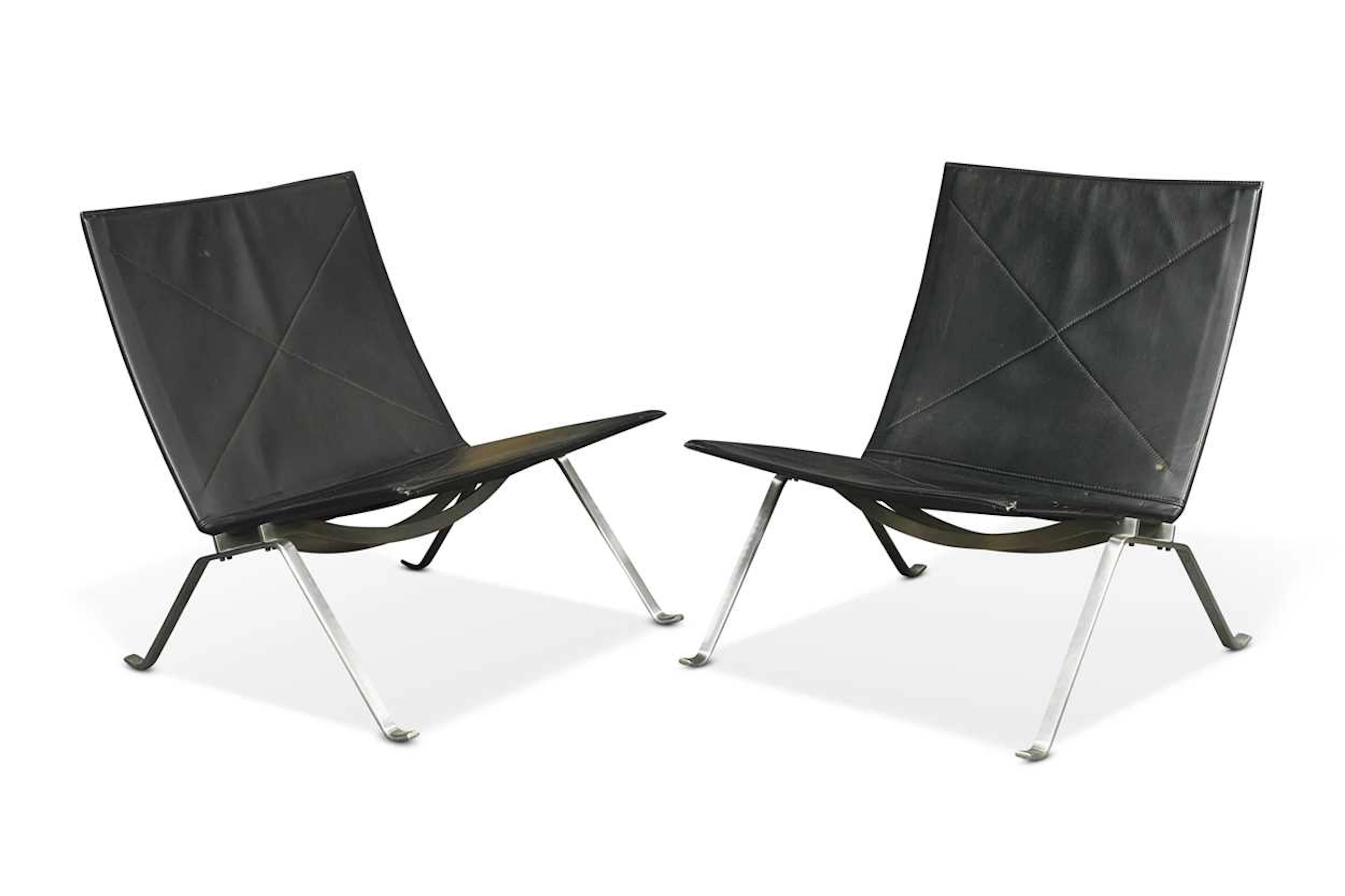 Poul Kjærholm (1929-1980), for Fritz Hansen, a pair of PK22 chairs, modern