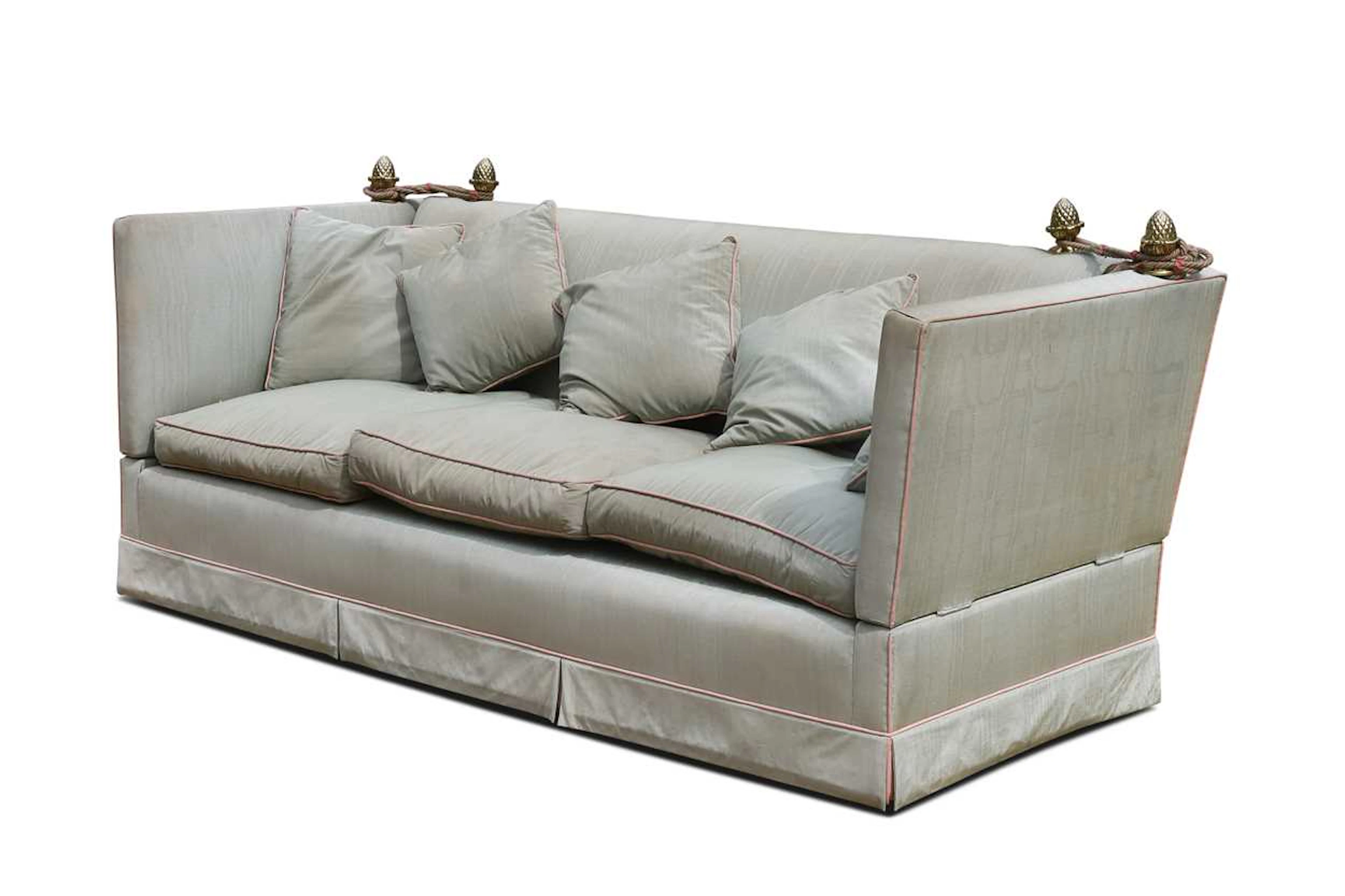 A Knole type drop side four seat sofa, modern