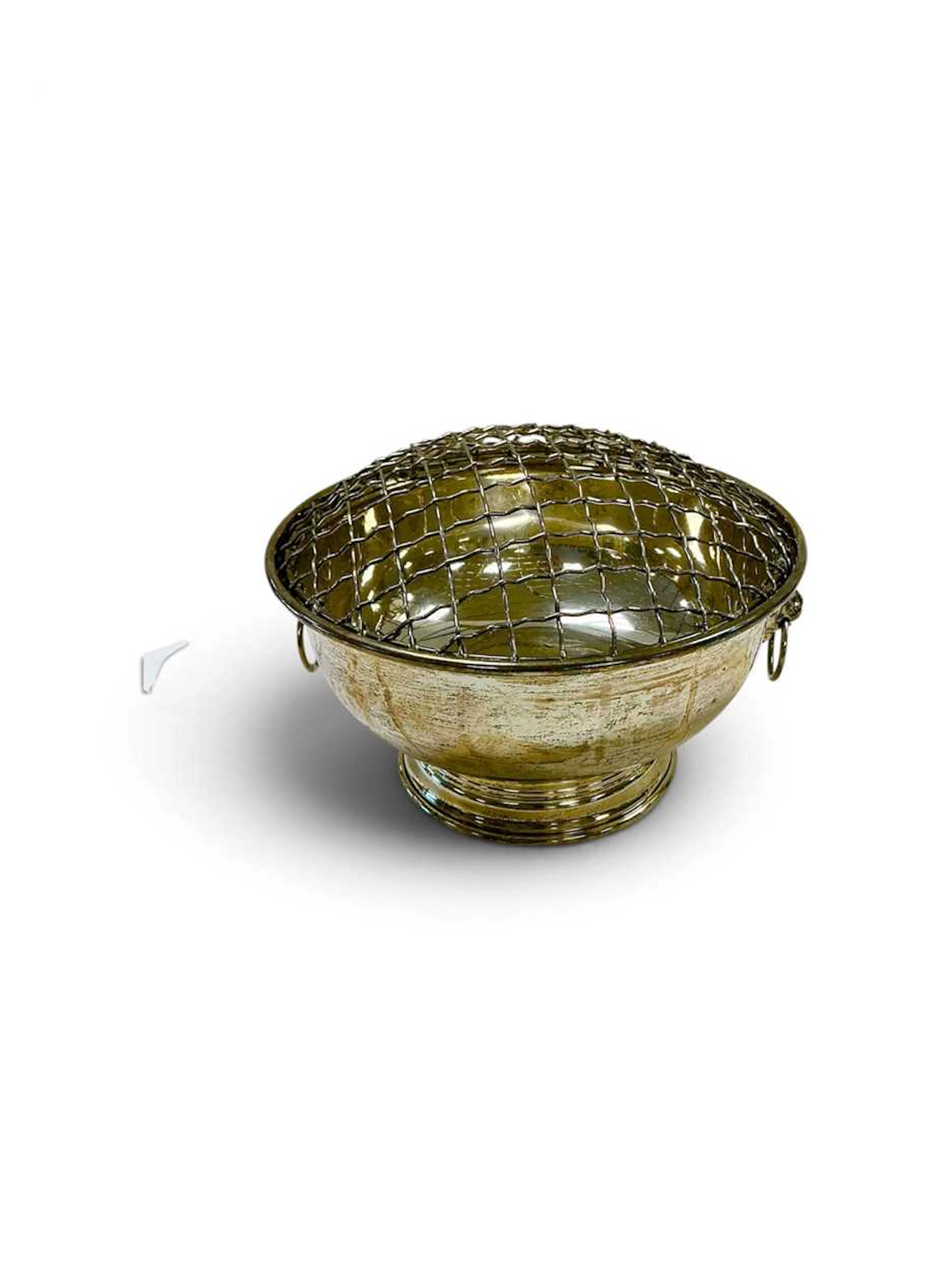 A 20th century silver rosebowl with lion mask ring handles