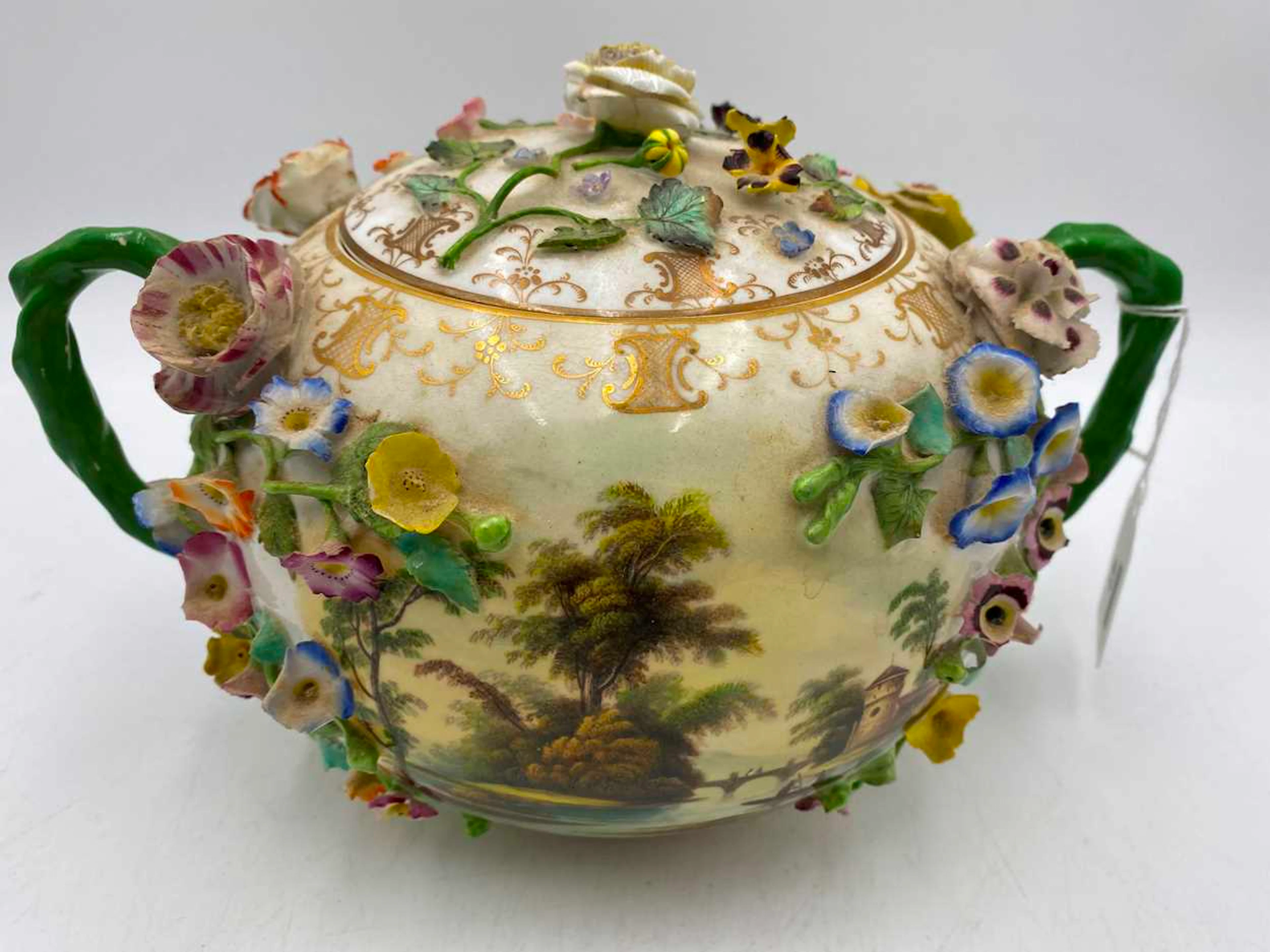 A Minton globular pot pourri vase and cover