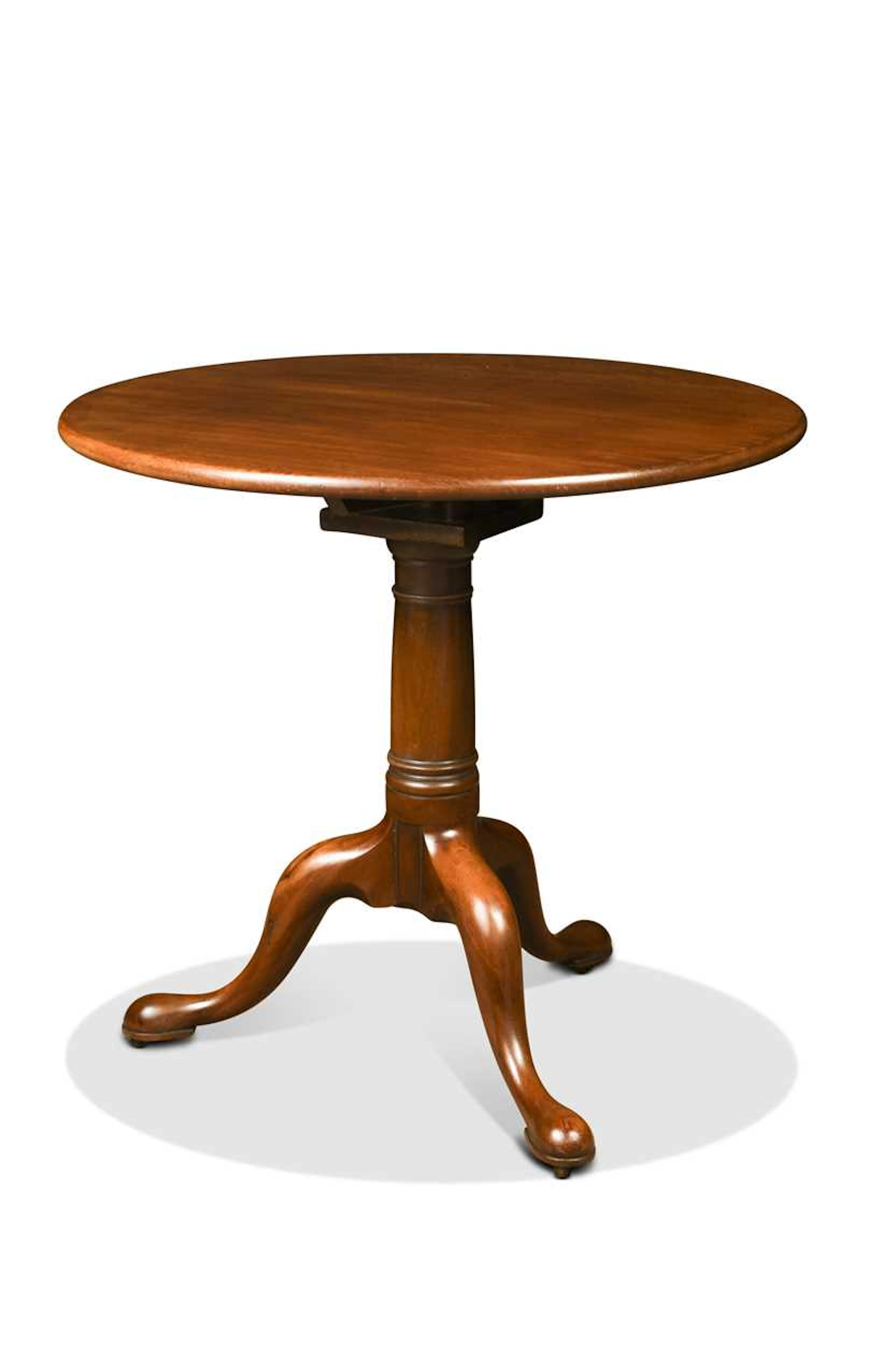 An early George III Cuban mahogany tripod supper table