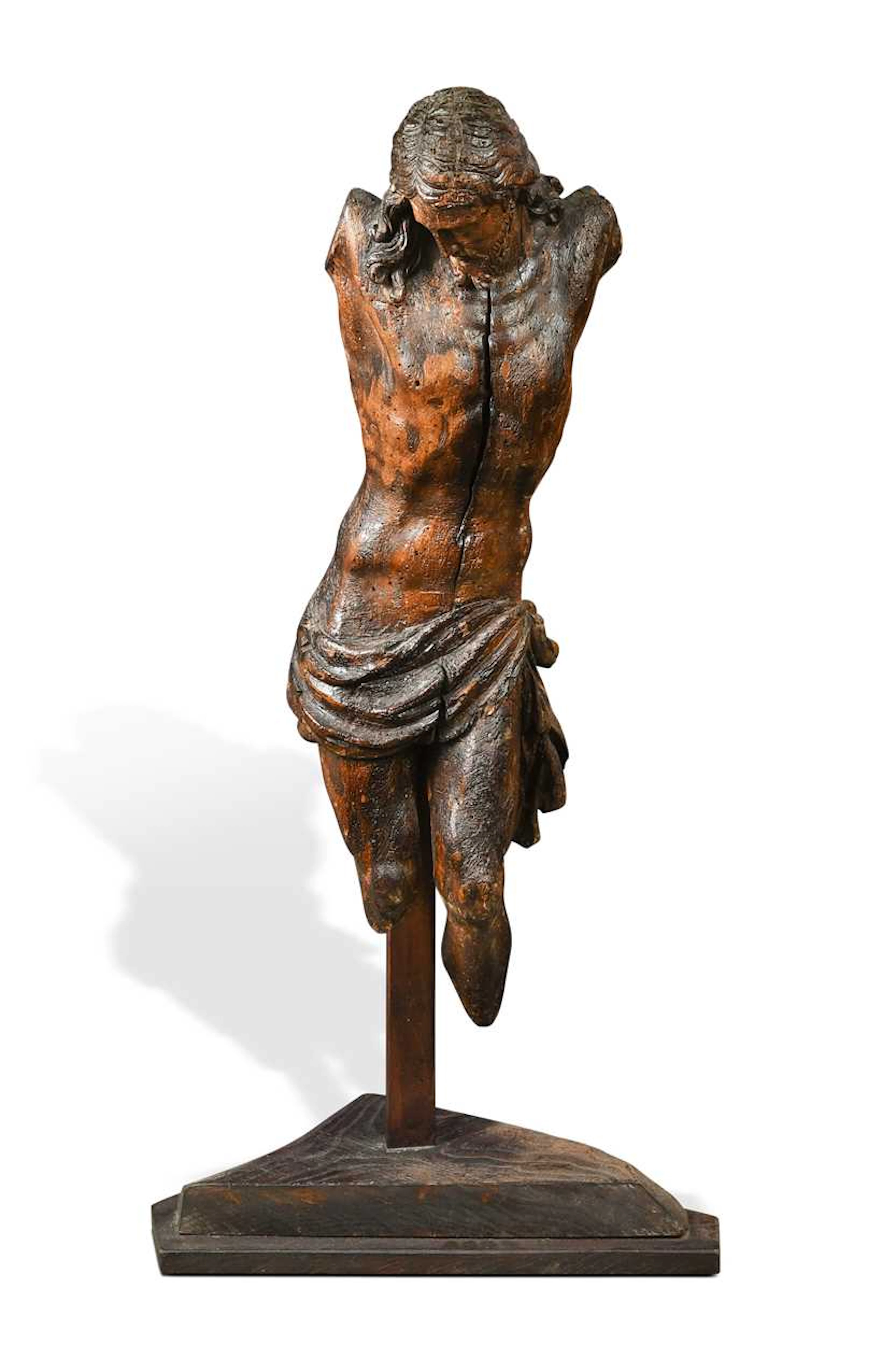 A Continental carved limewood Corpus Christi, 17th century