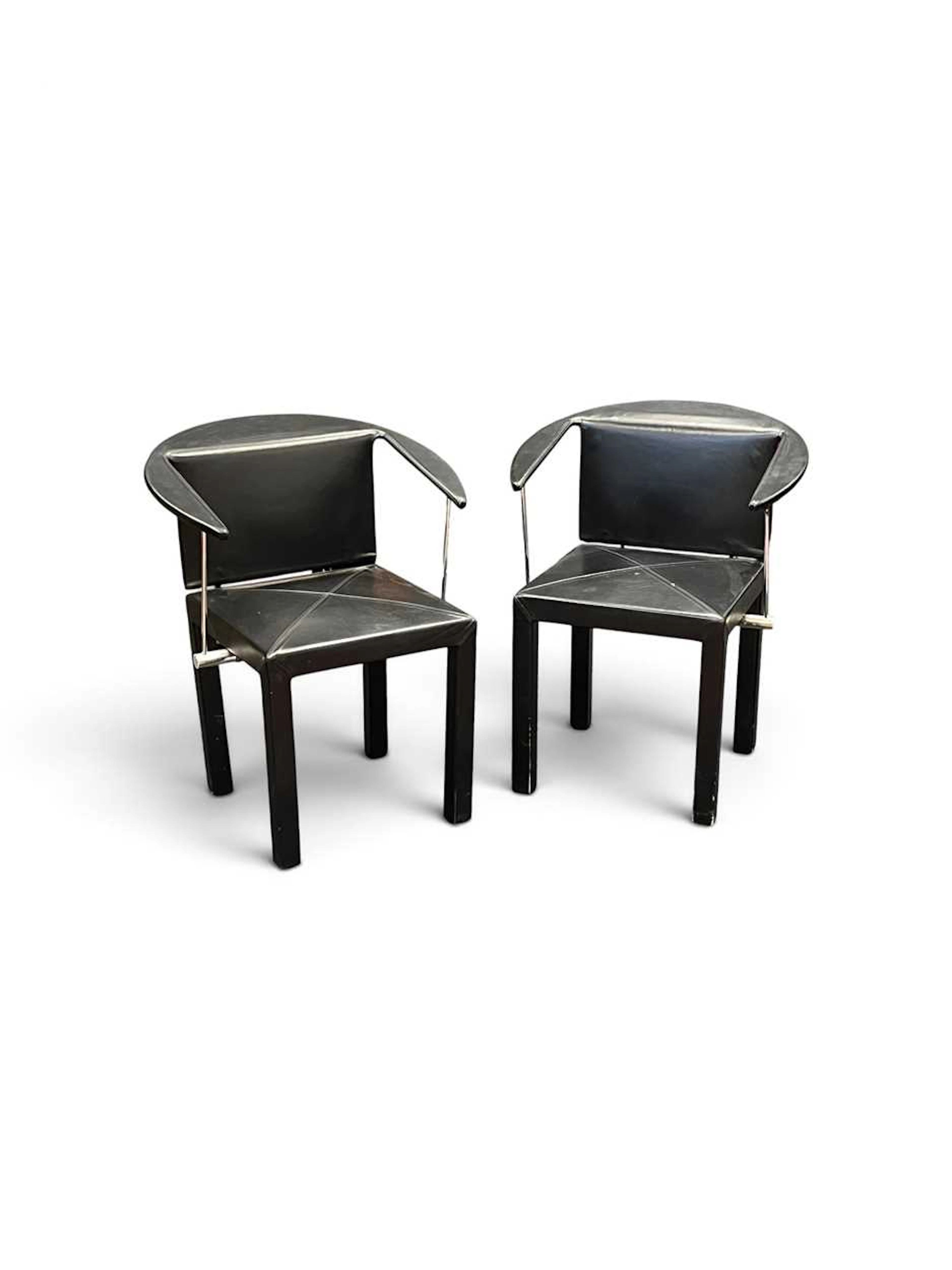 A pair of B&B Italia Arcadia armchairs designed by Paolo Piva