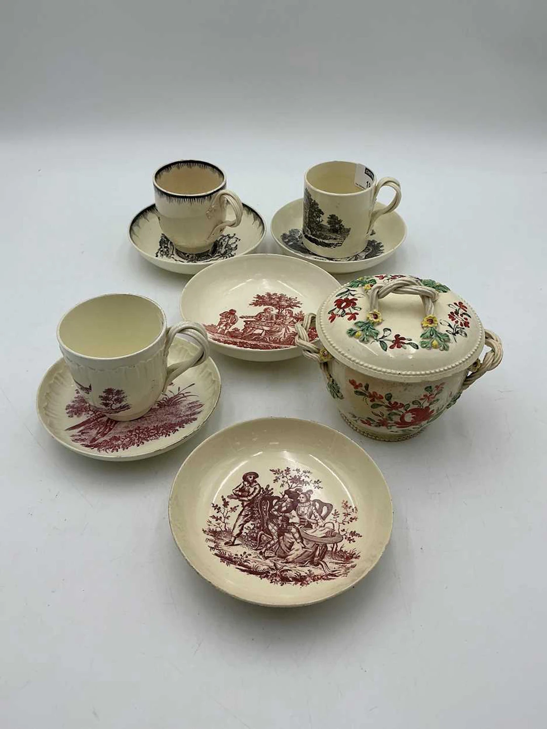 A collection of English creamware