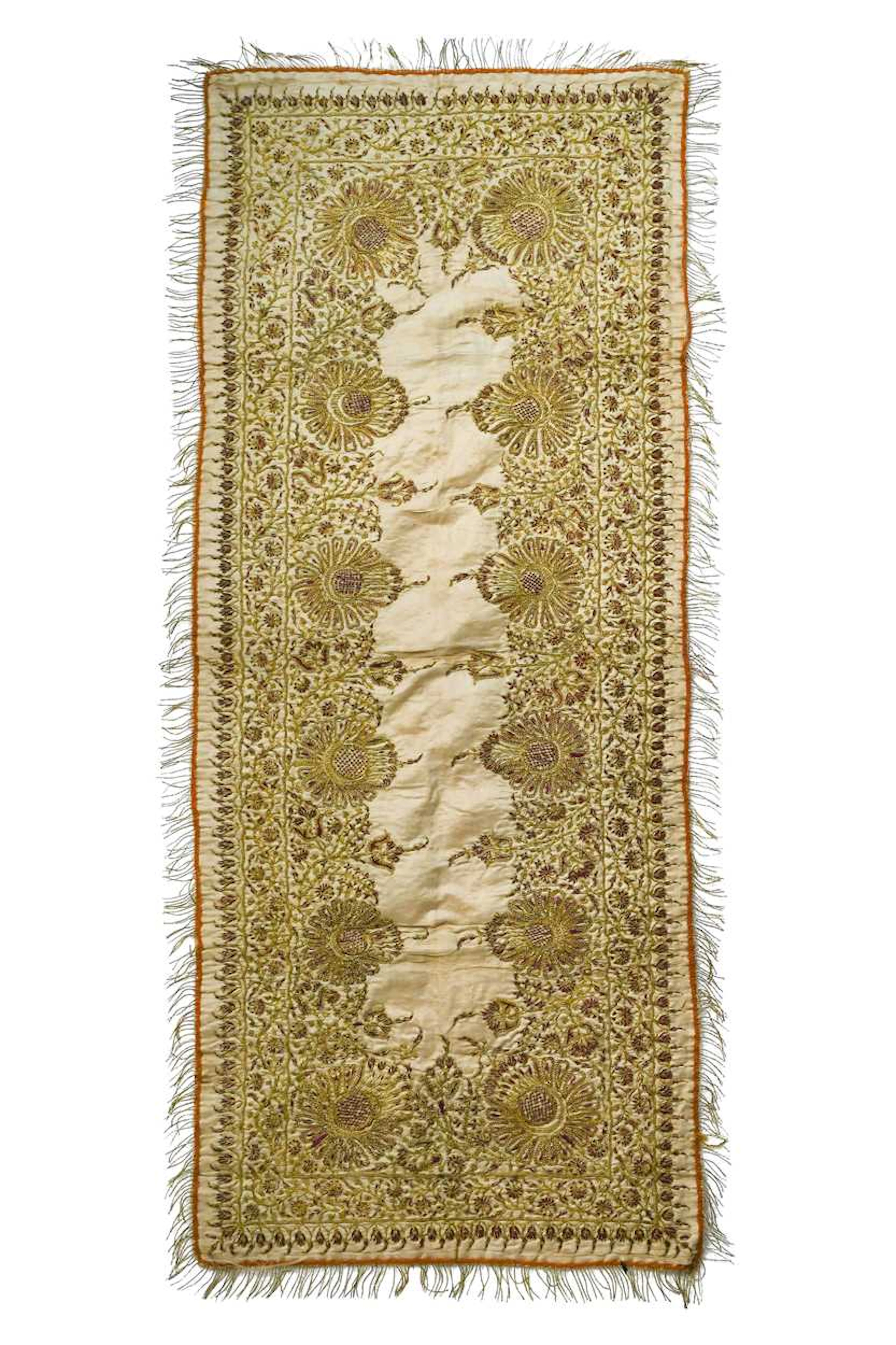 A silk panel, possibly Indian