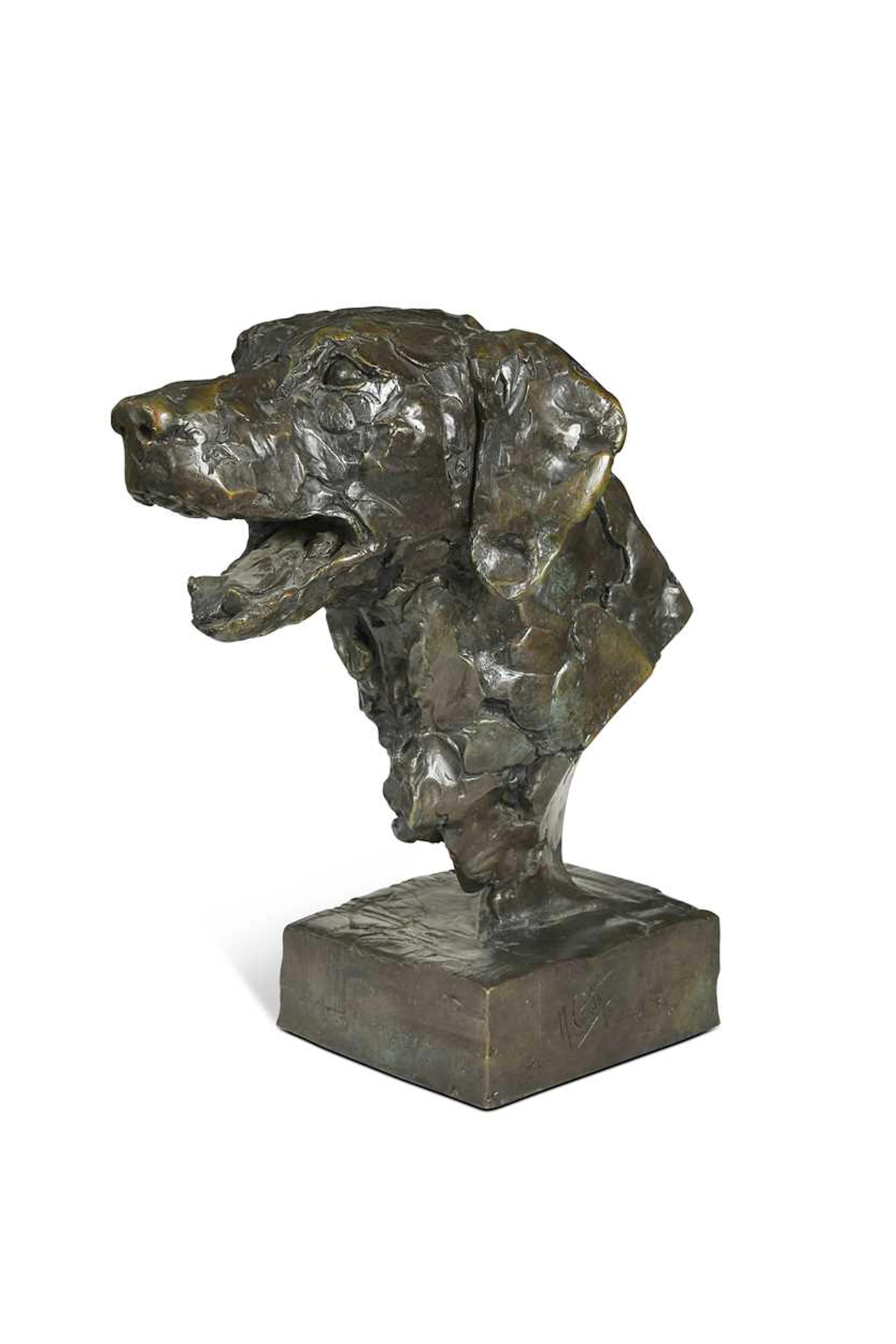 Mark Coreth (b.1958), bust of a dog