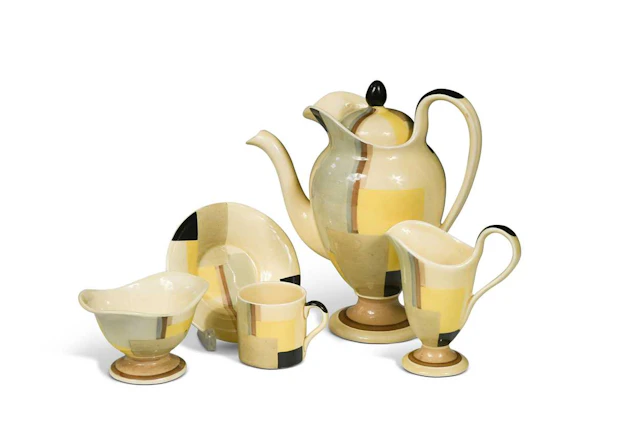 Susie Cooper Production, a coffee service, pattern no.8215