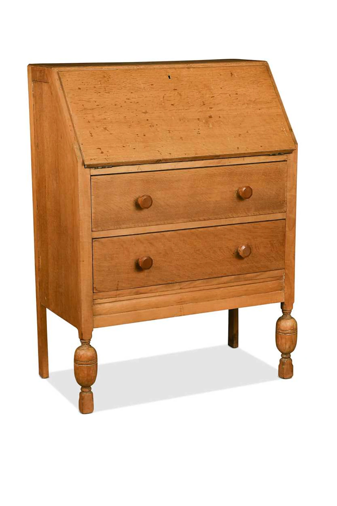 A Bath Cabinet Makers Harris Lebus collaboration oak bureau, circa 1930s