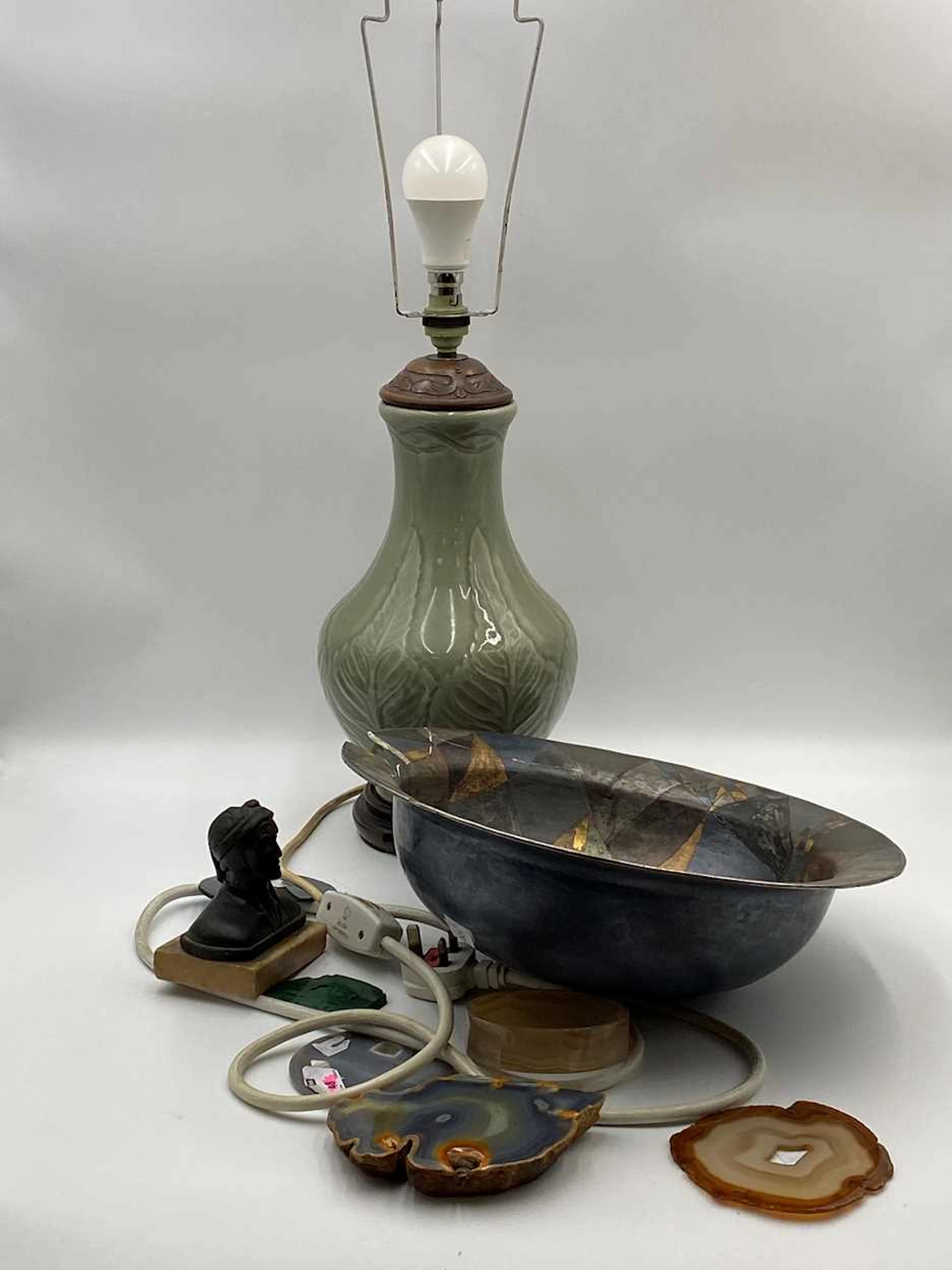 A modern Chinese celadon glazed vase