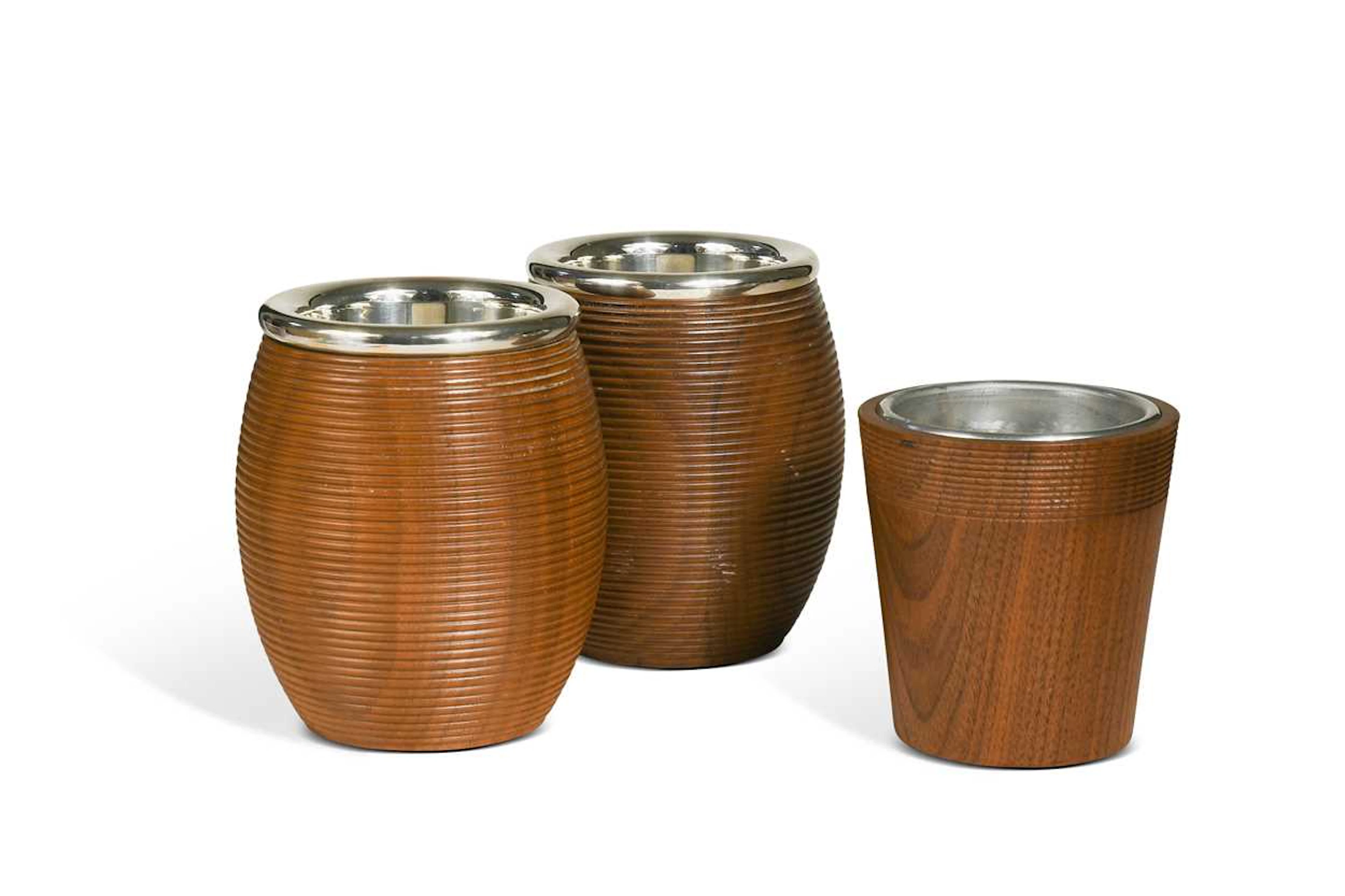 David Linley, a pair of American walnut pen holders