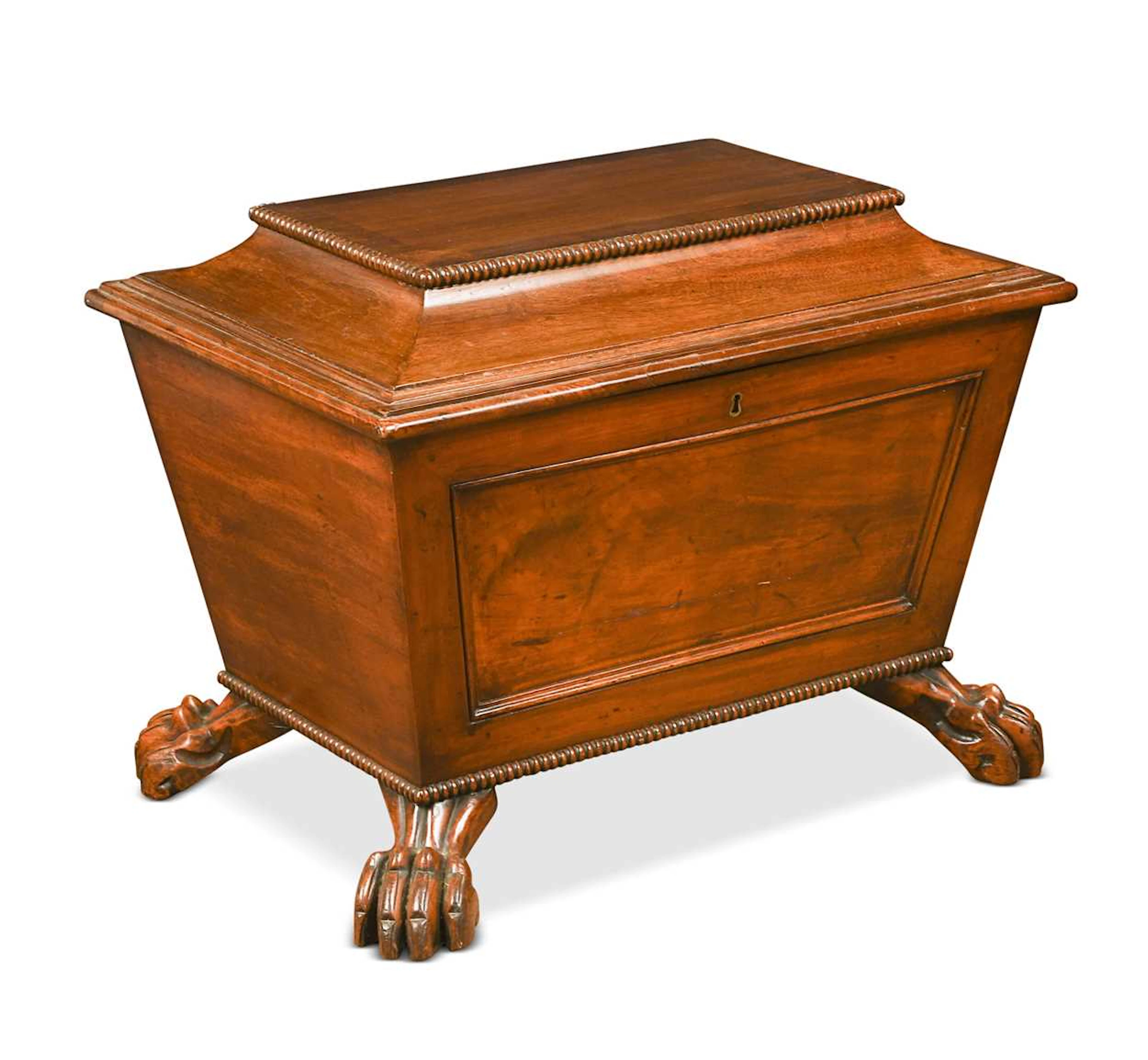 A William IV mahogany sarcophagus wine cooler