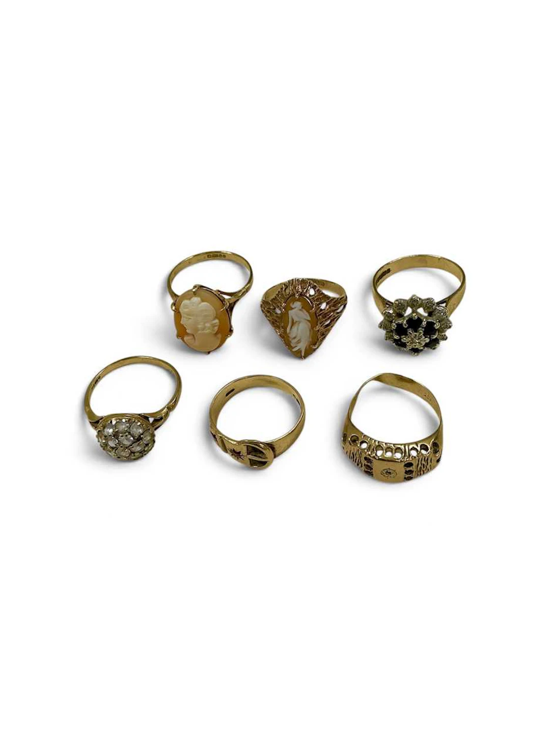 A group of six rings to include