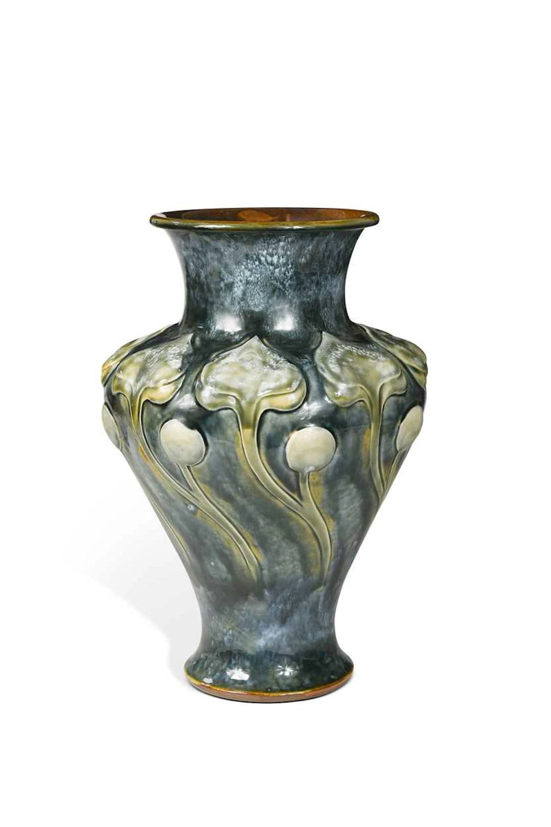 Frank Butler for Doulton Lambeth, a large Art Nouveau stoneware vase