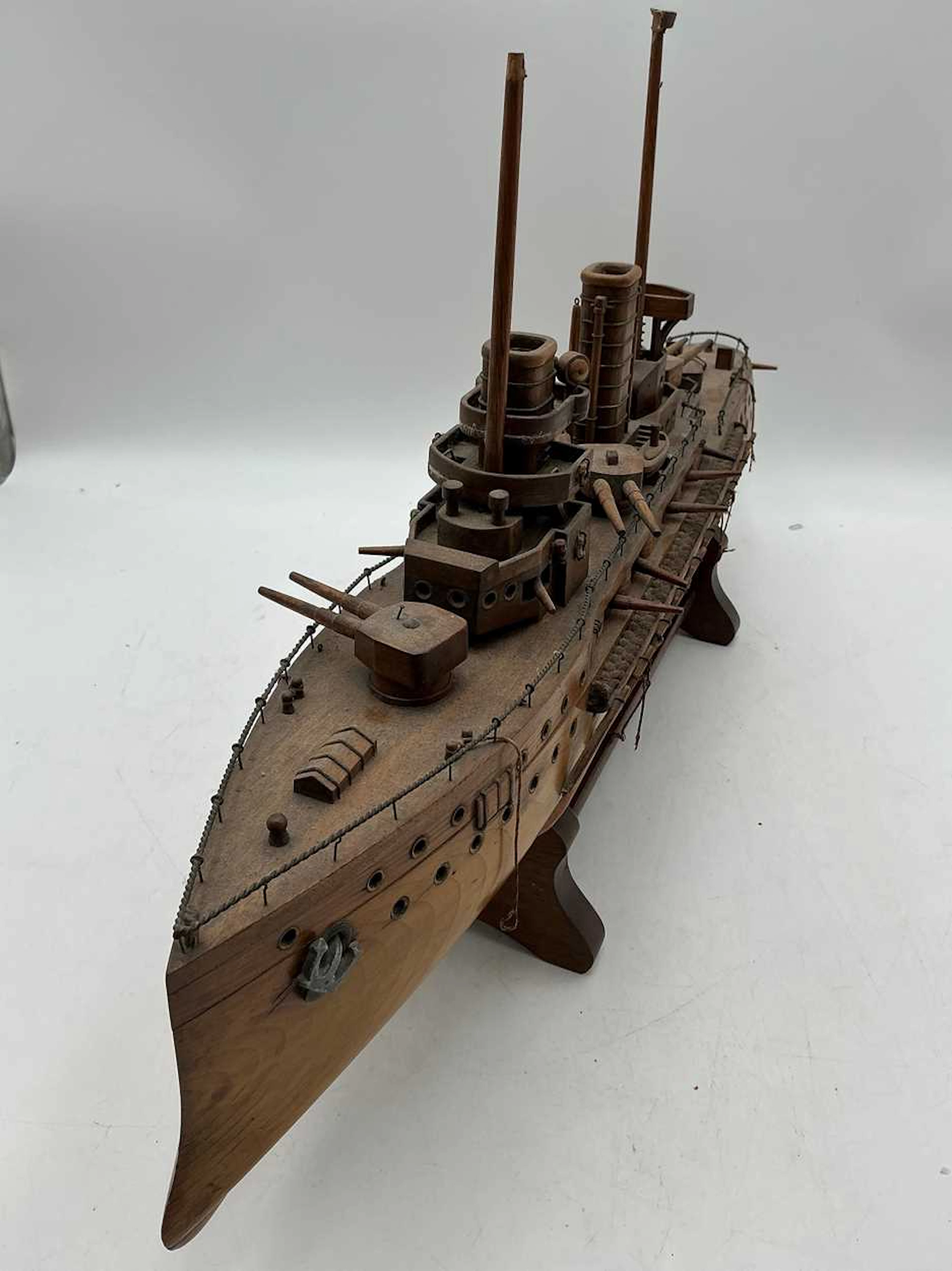 A wooden model of warship early 20th century