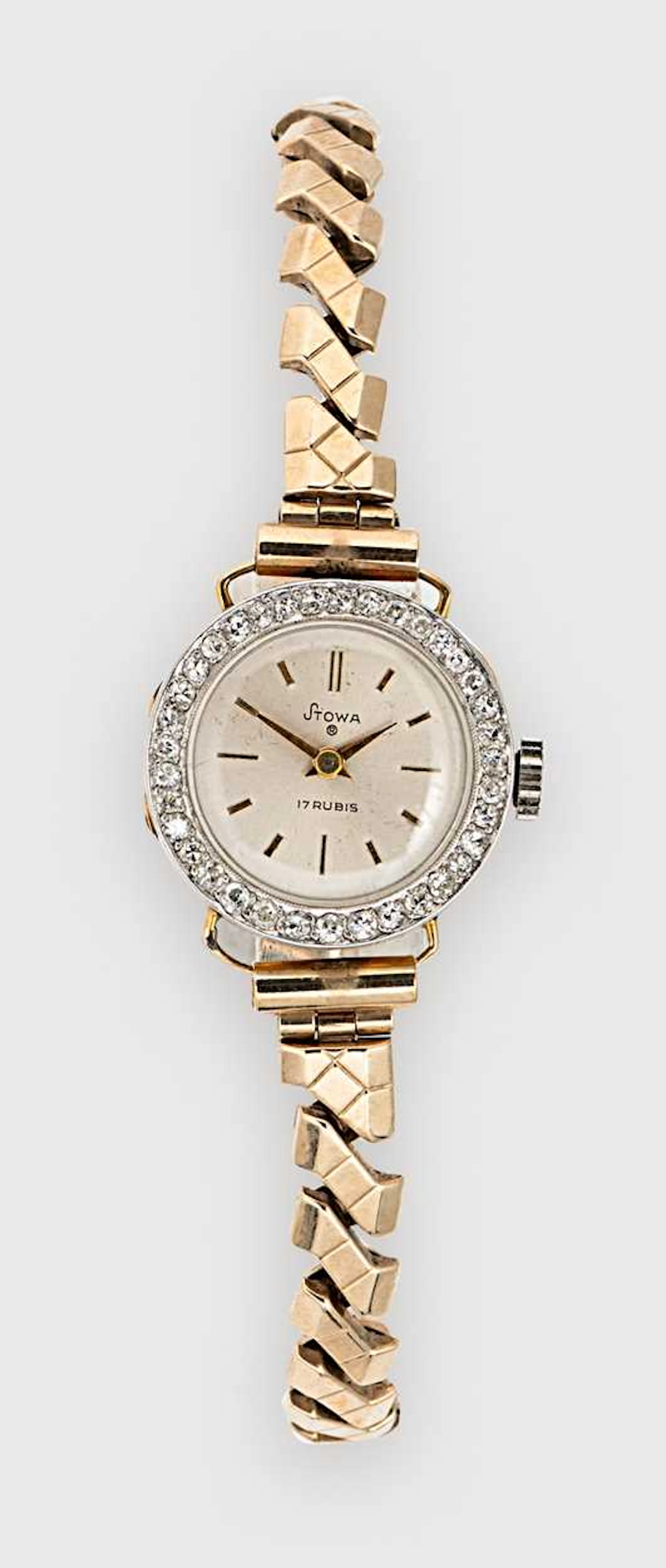 Stowa - An 18ct gold and diamond set cocktail watch