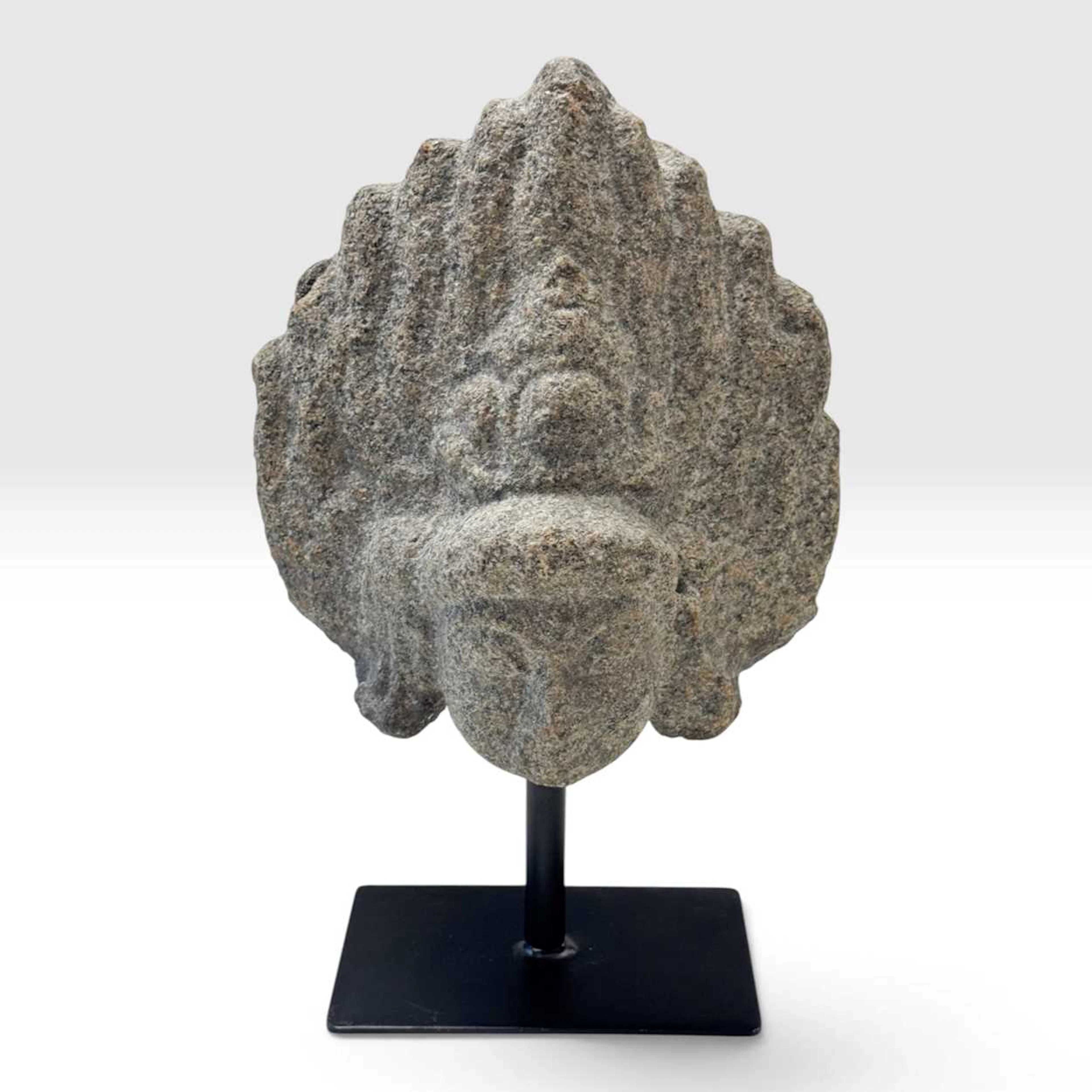 An Indian stone head, Chola head, Pala period