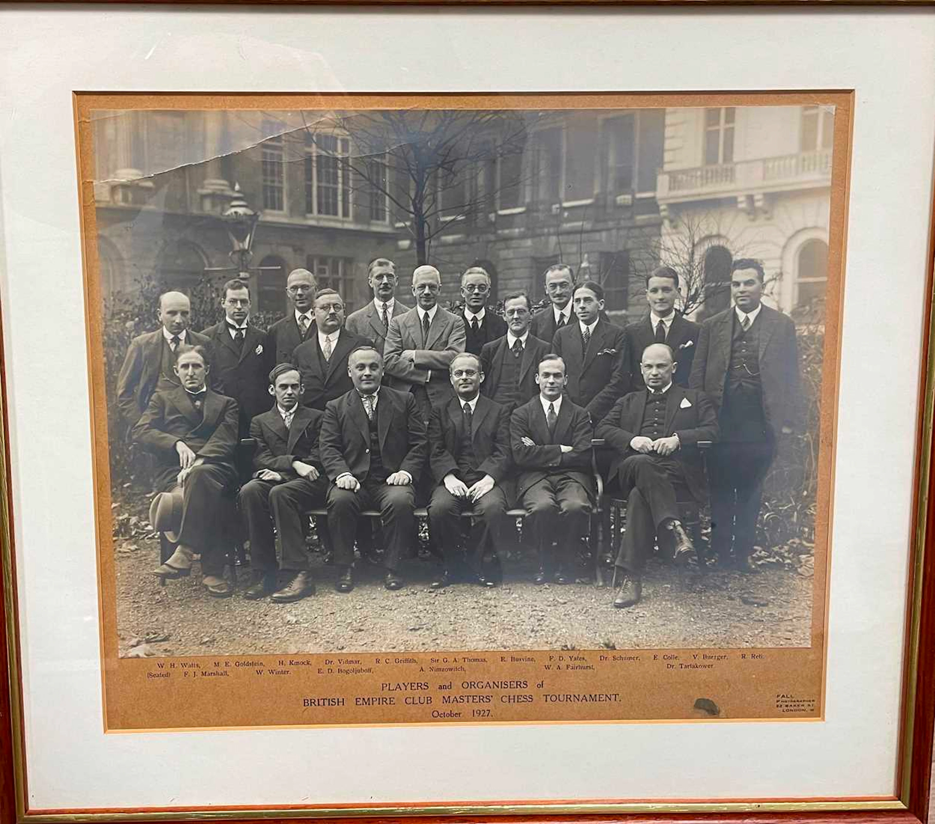 CHESS. British Empire Club Masters’ Chess Tournament October 1927