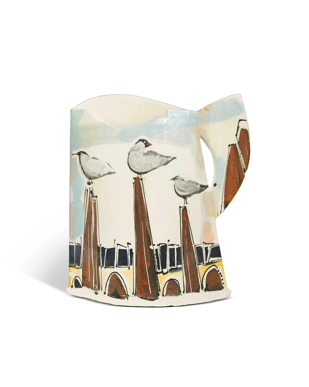 Irena Sibrijns (b. 1961), a Cornish White Earthenware vase