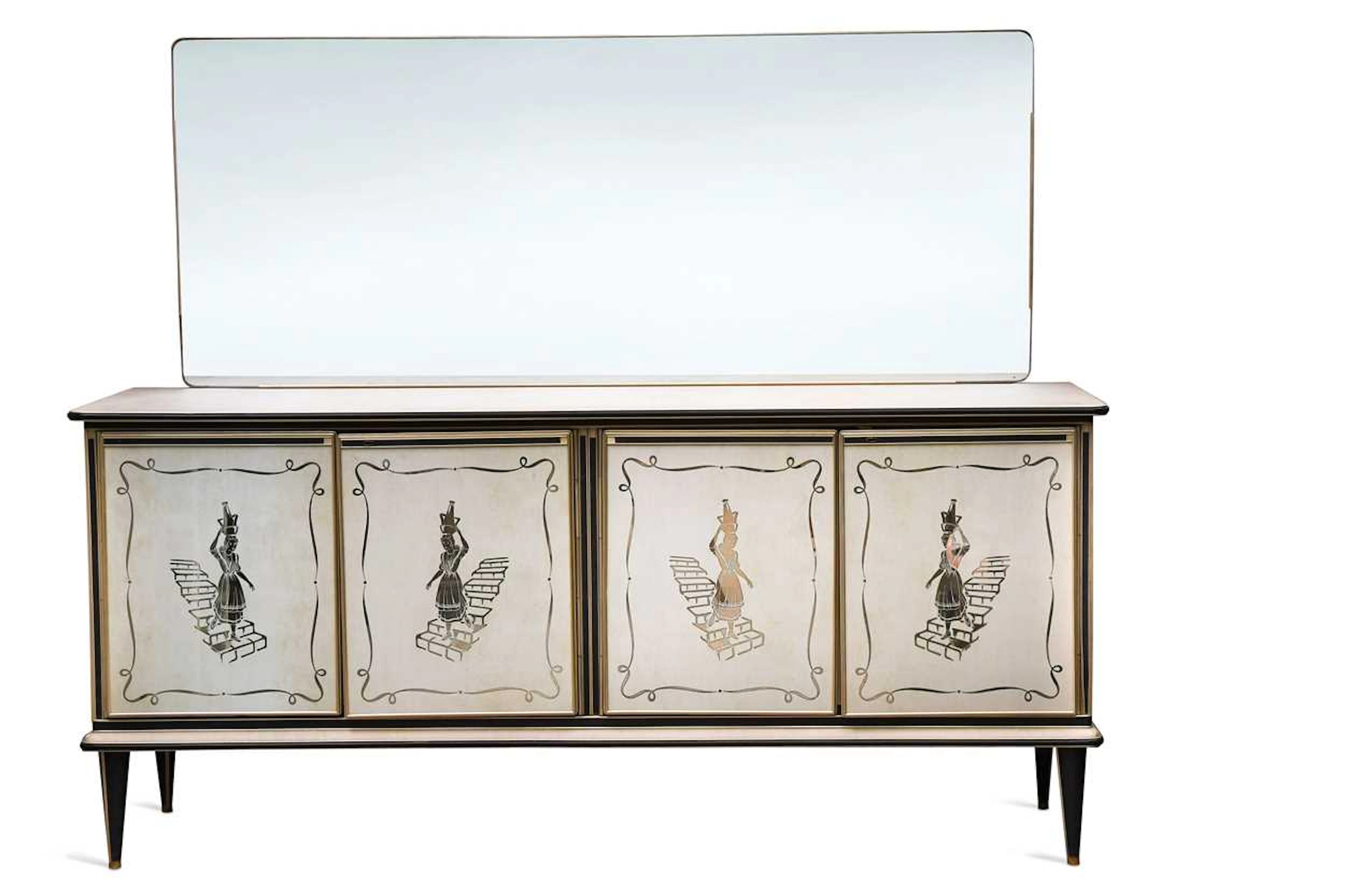 Umberto Mascagni, a mid-century dining suite
