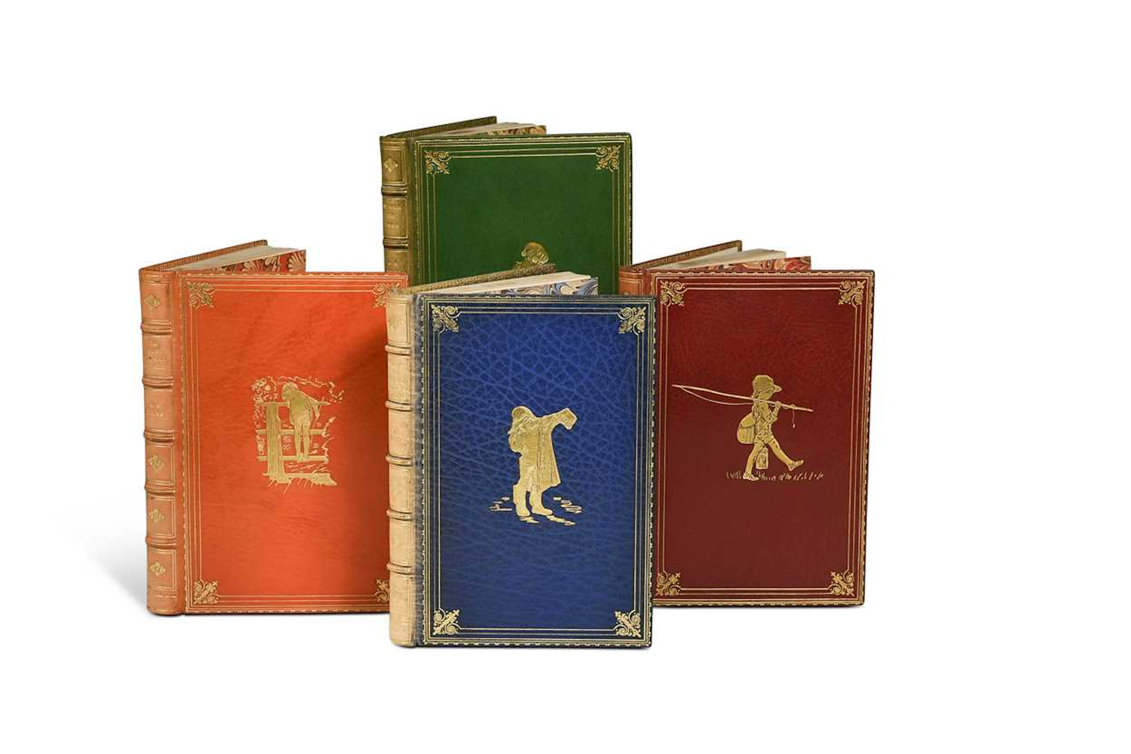 MILNE (A A) Fine bindings of the Winnie-the-Pooh stories.