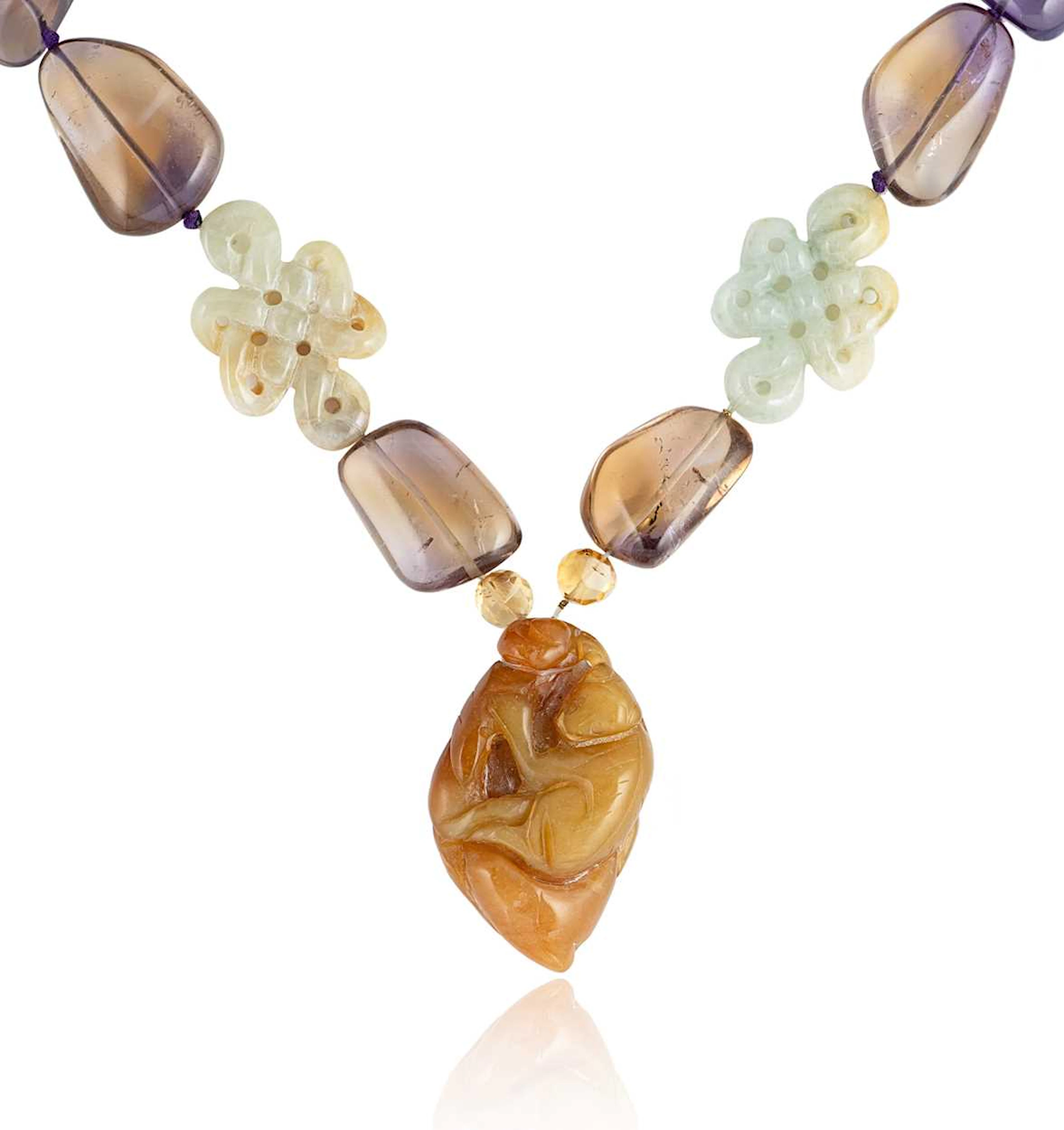 Kim Poor - A jade and ametrine necklace