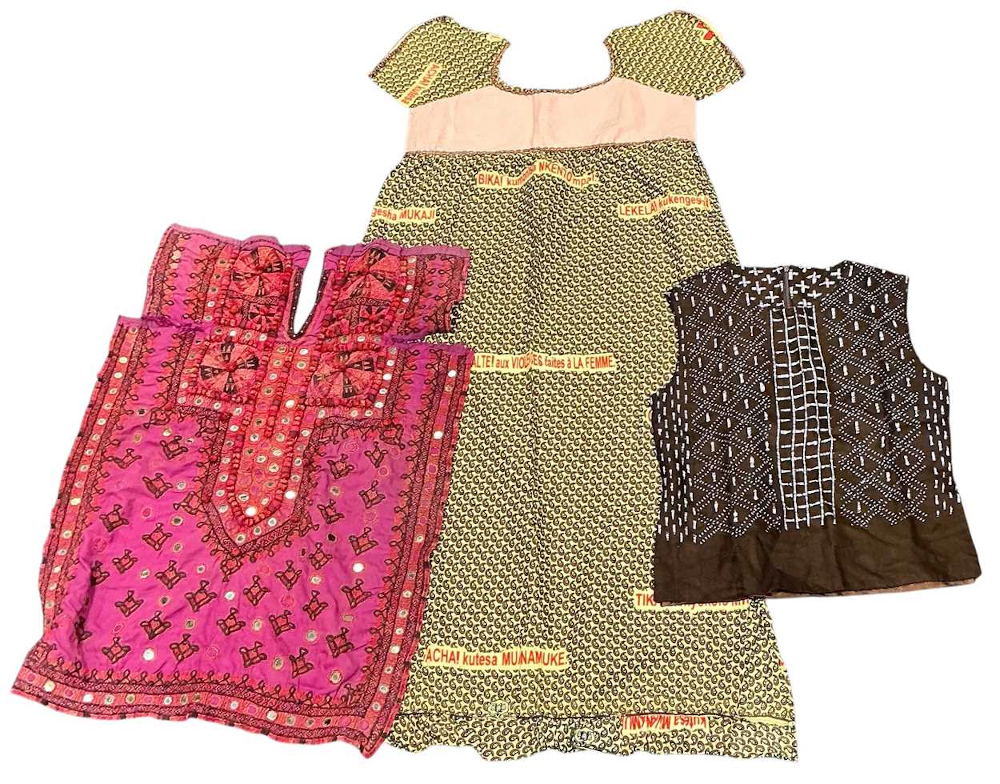 A handmade African protest dress