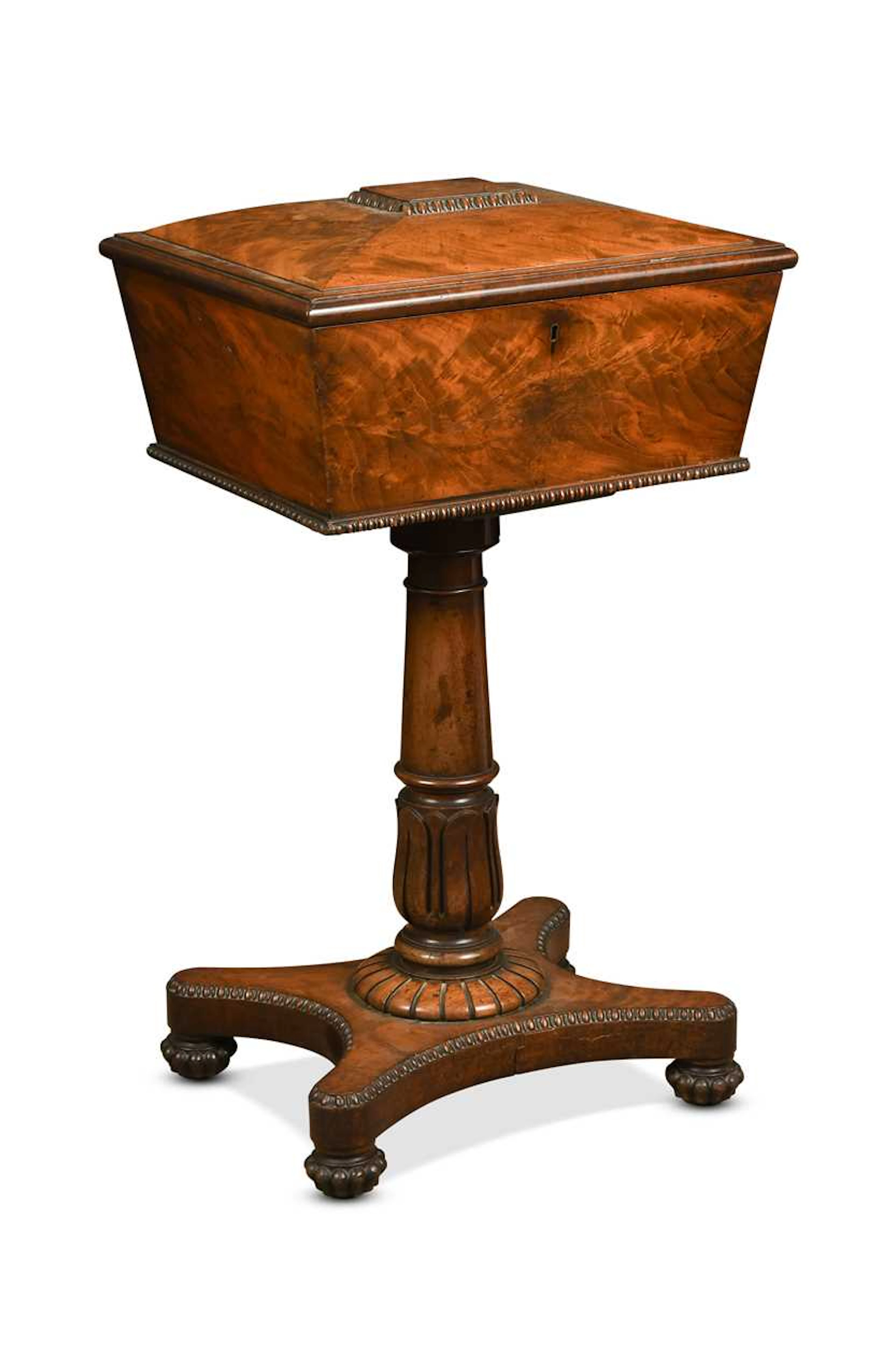 William IV mahogany teapoy