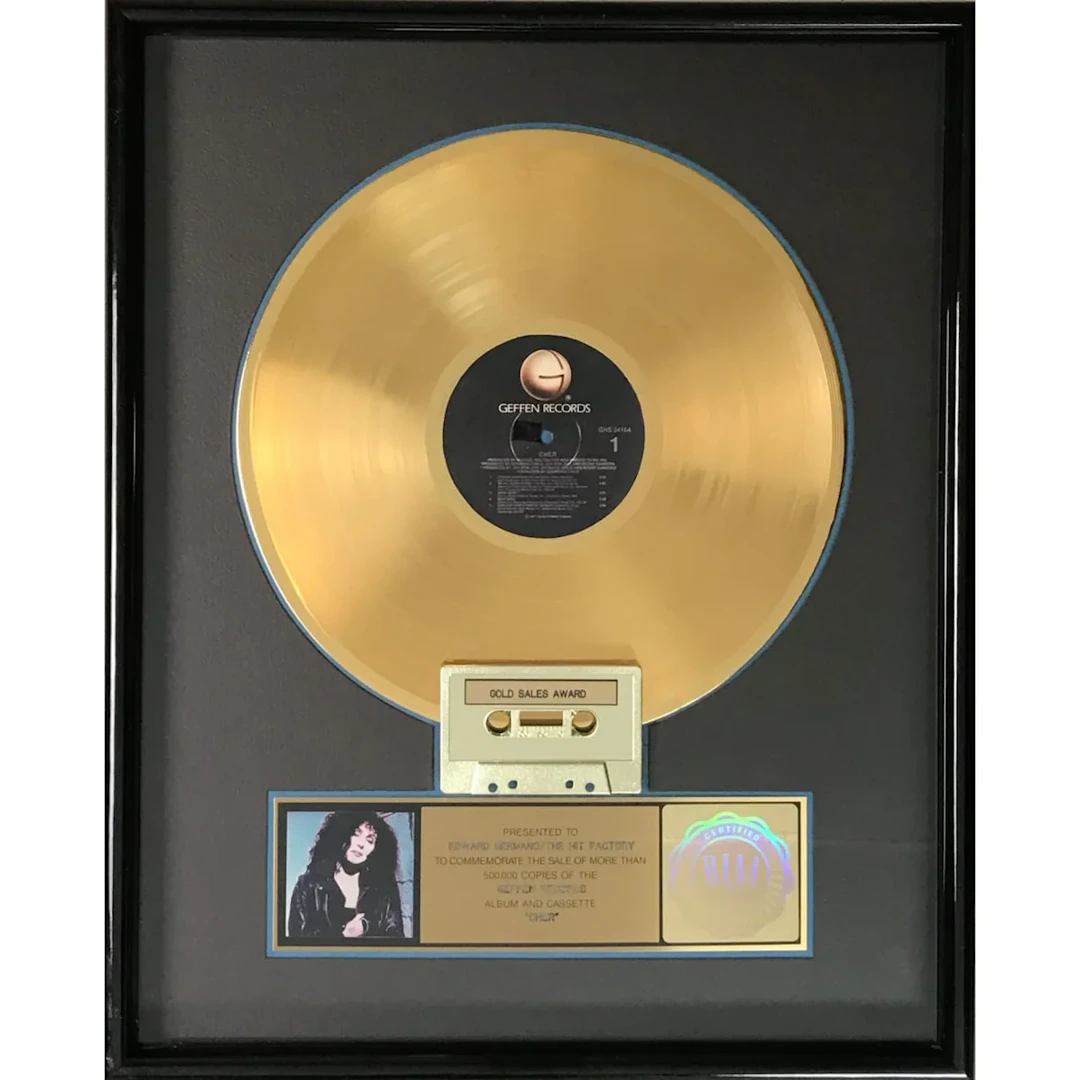 Cher (1987) Cher RIAA Gold Album Award