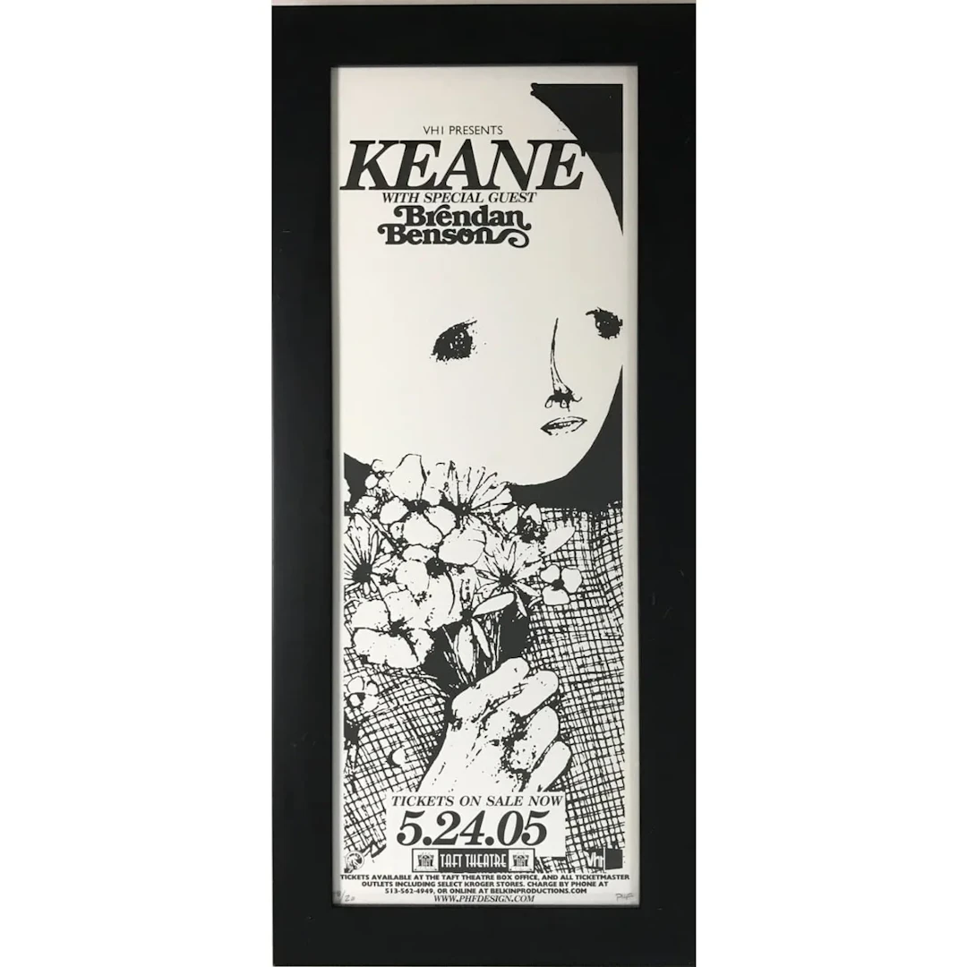 Keane 2005 Limited Edition Concert Poster - Framed