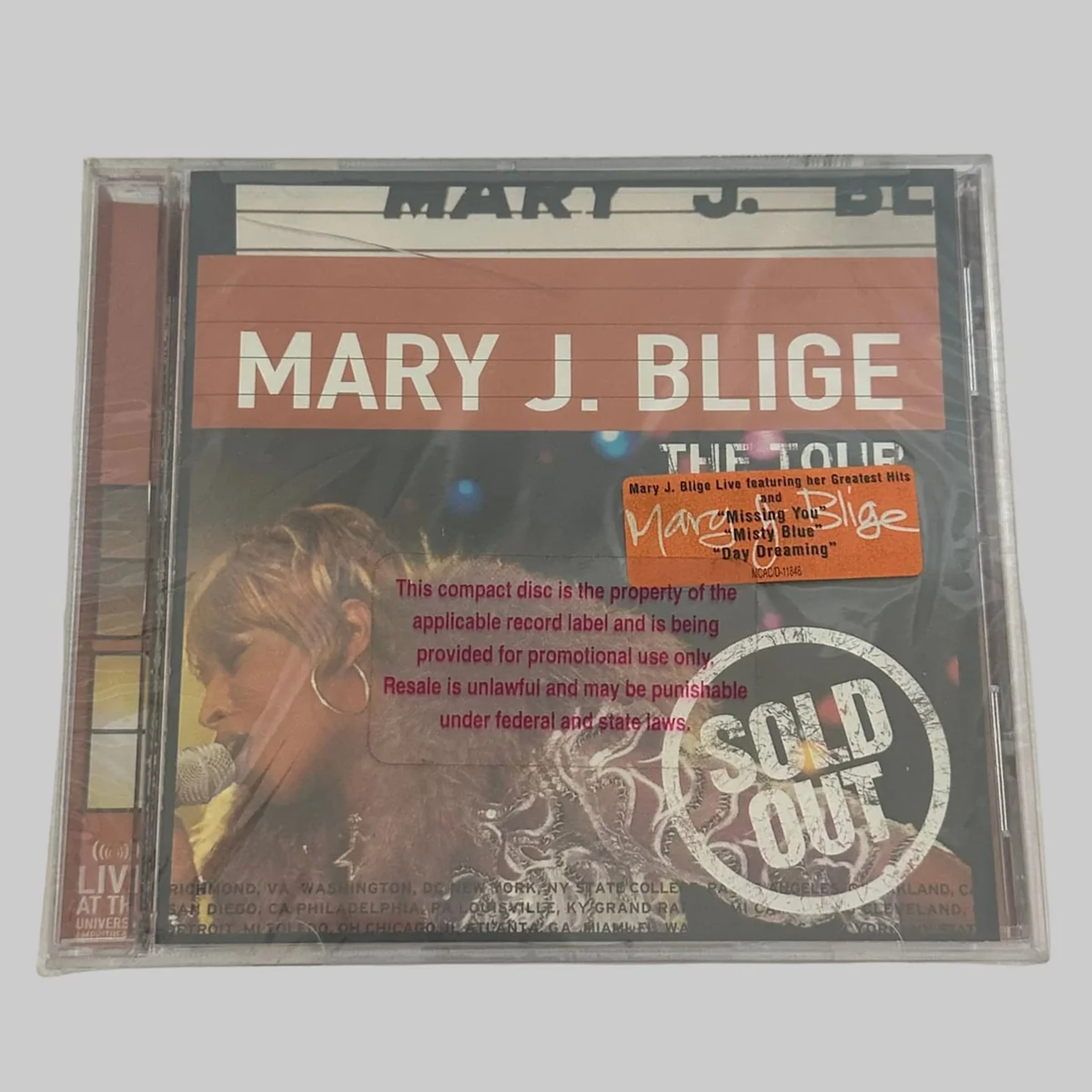 Mary J. Blige The Tour 1998 Sealed CD Promo MCAD-11848