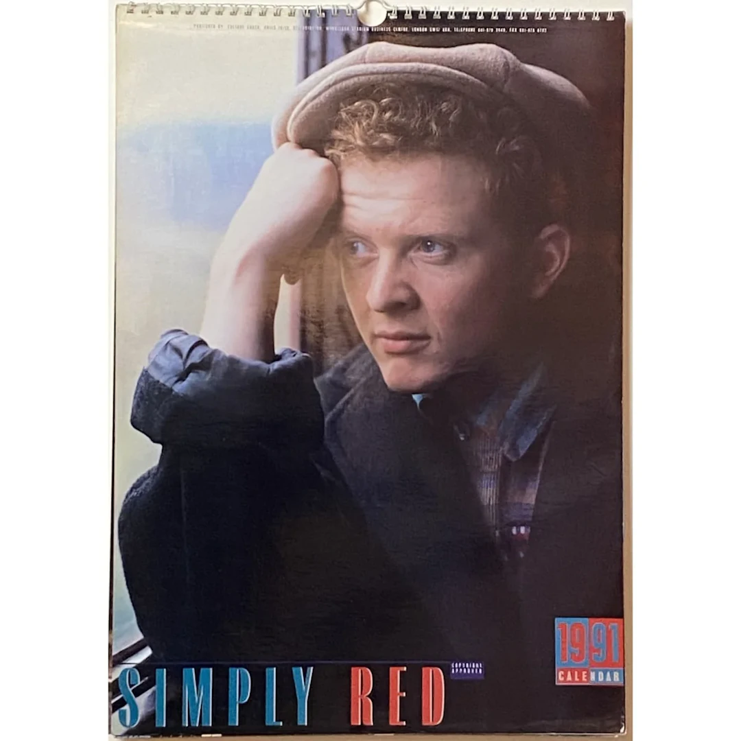 Simply Red Vintage Calendars - 1990, 91, and 93