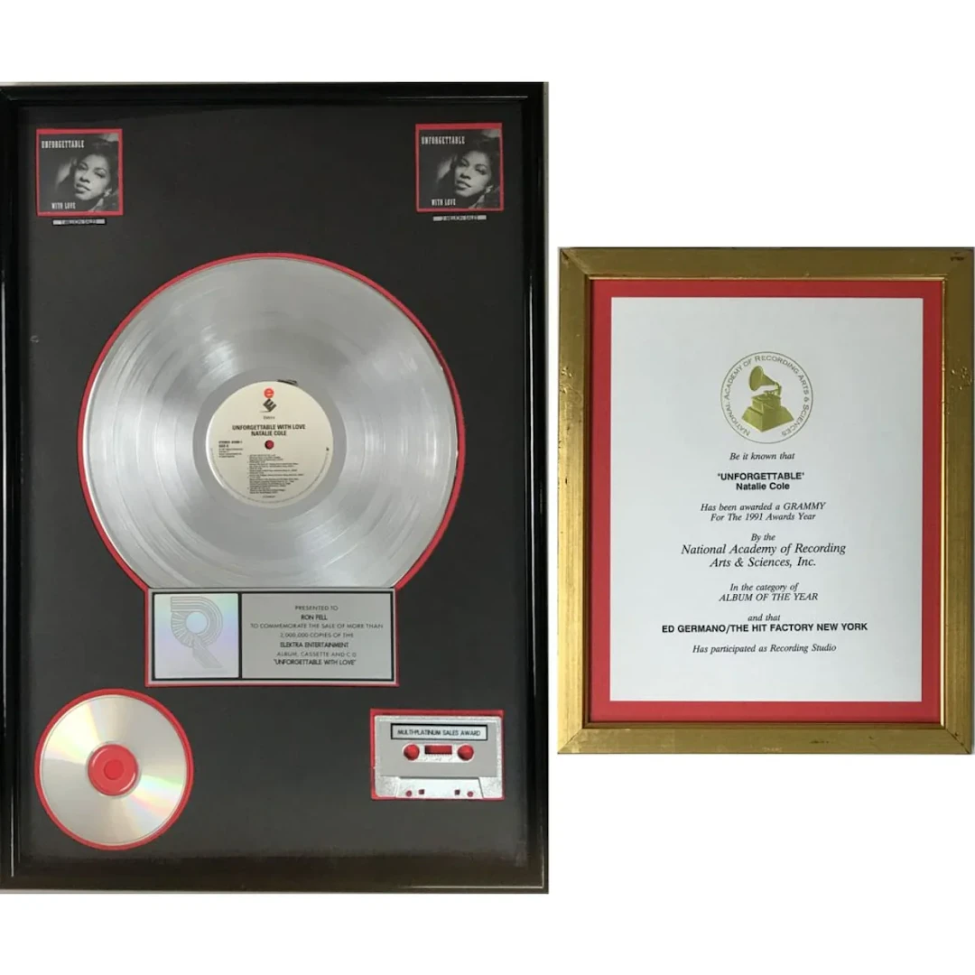 Natalie Cole Unforgettable With Love RIAA 2x Multi-Platinum Album