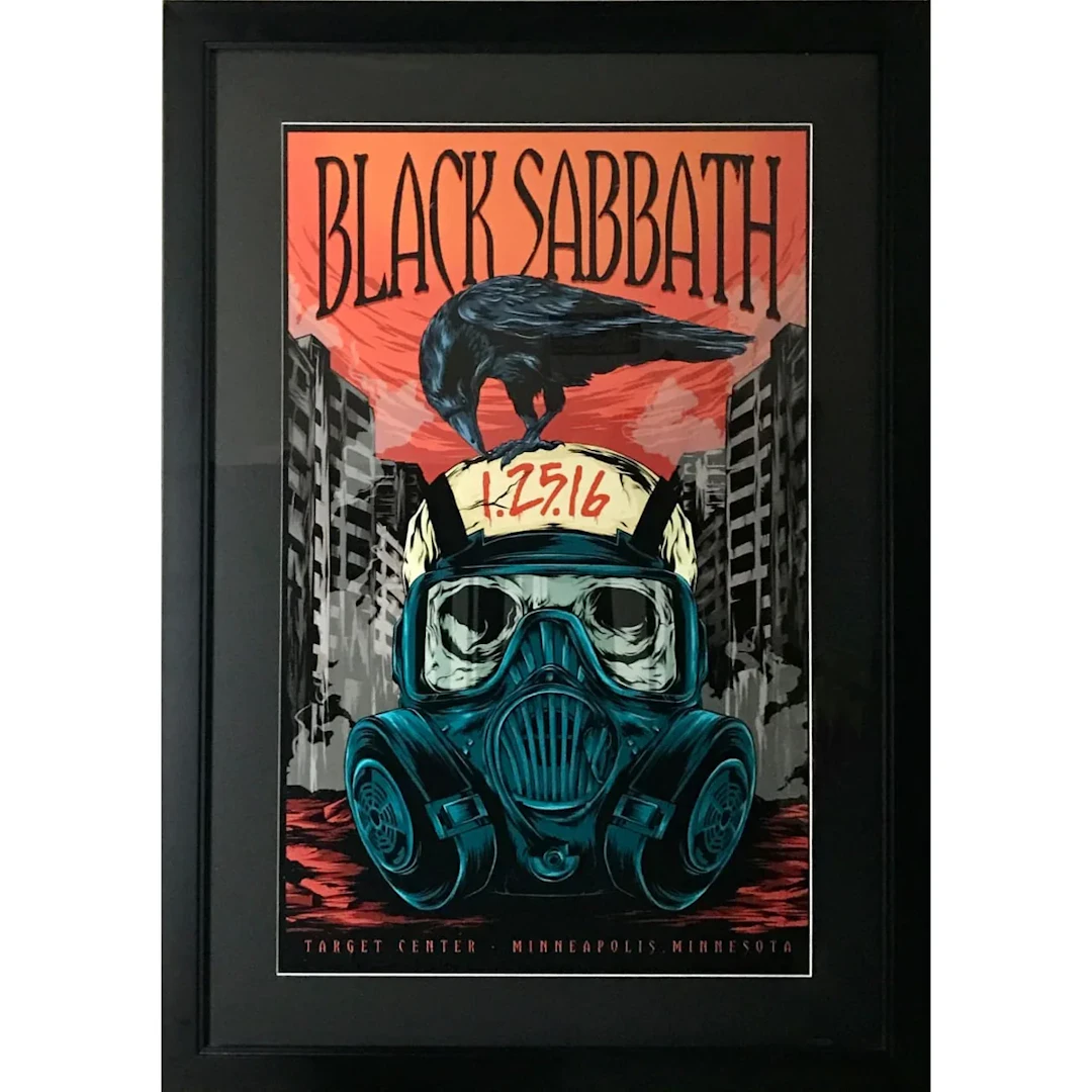 Black Sabbath 2016 Concert Poster - Framed