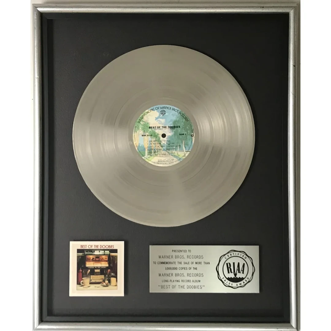The Doobie Brothers Best Of The Doobies RIAA Platinum Album Award