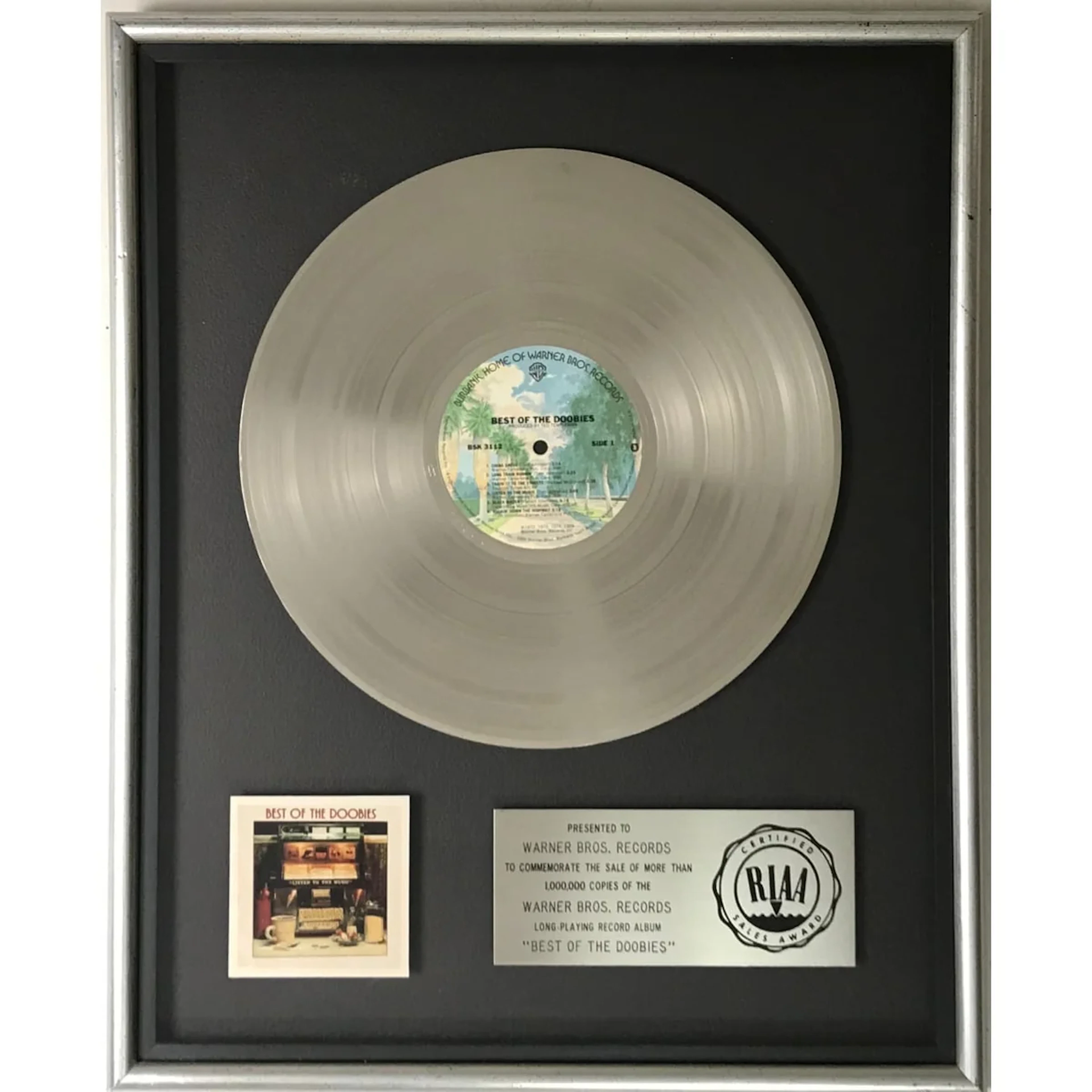 The Doobie Brothers Best Of The Doobies RIAA Platinum Album Award