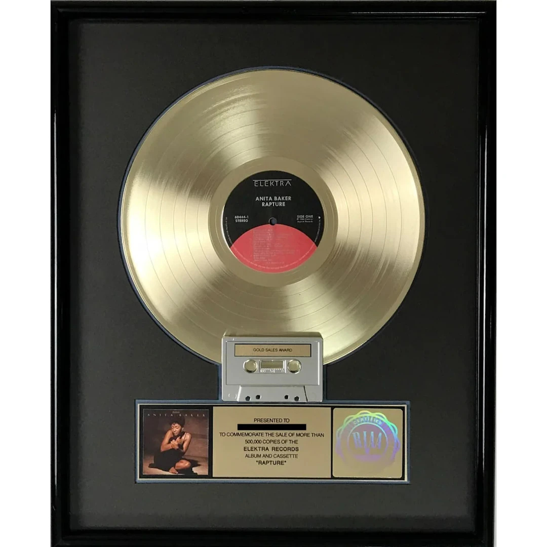 Anita Baker Rapture RIAA Gold Album Award
