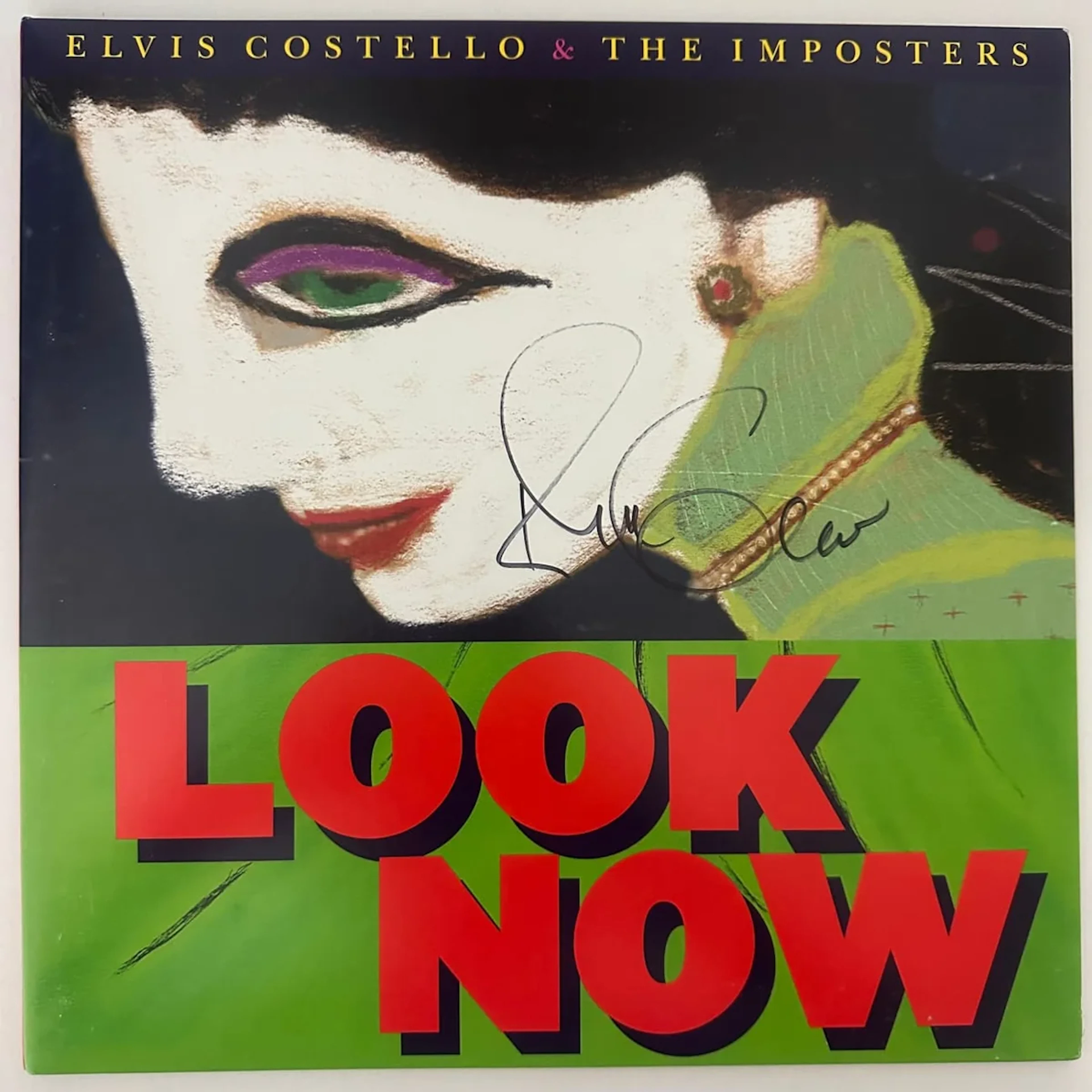 Elvis Costello Look Now Album signed by Elvis Costello w/BAS COA