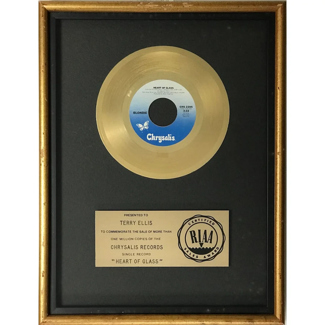 Blondie "Heart Of Glass" RIAA Gold Single Award