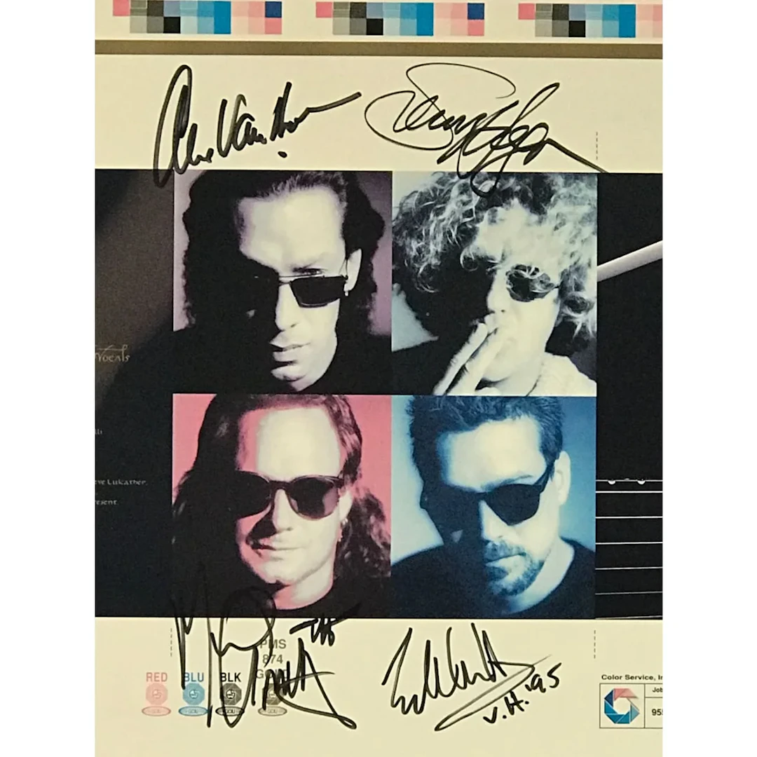 Van Halen Balance Art Proof Signed by Eddie & Alex Van Halen, Sammy