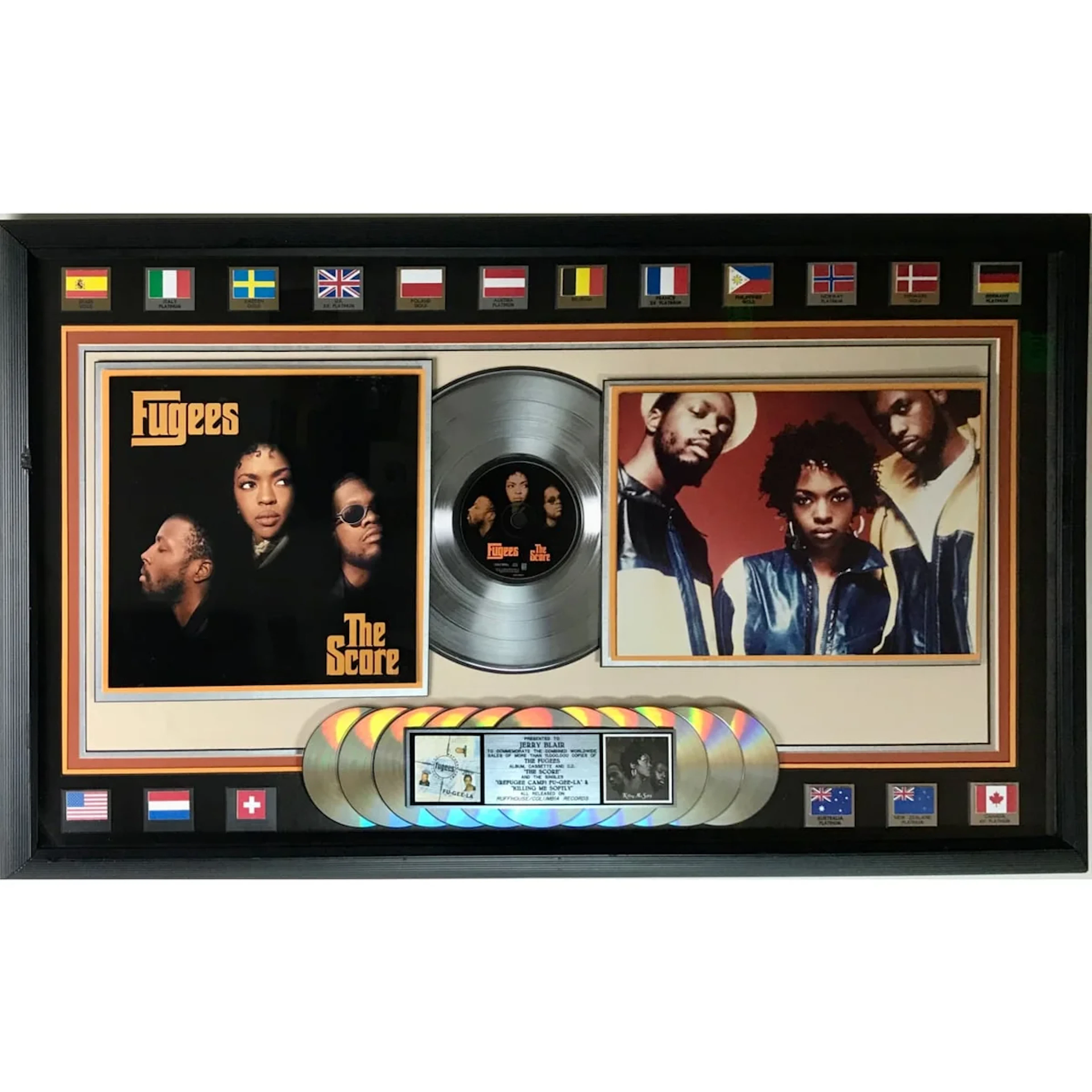 Fugees The Score Columbia Records 11M Sold Combo Award