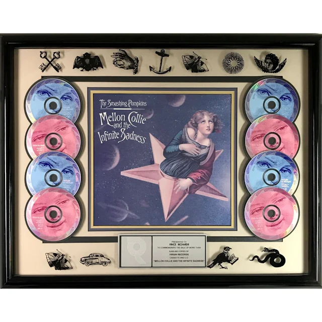Smashing Pumpkins Mellon Collie and the... RIAA 8x Multi-Platinum Album Award