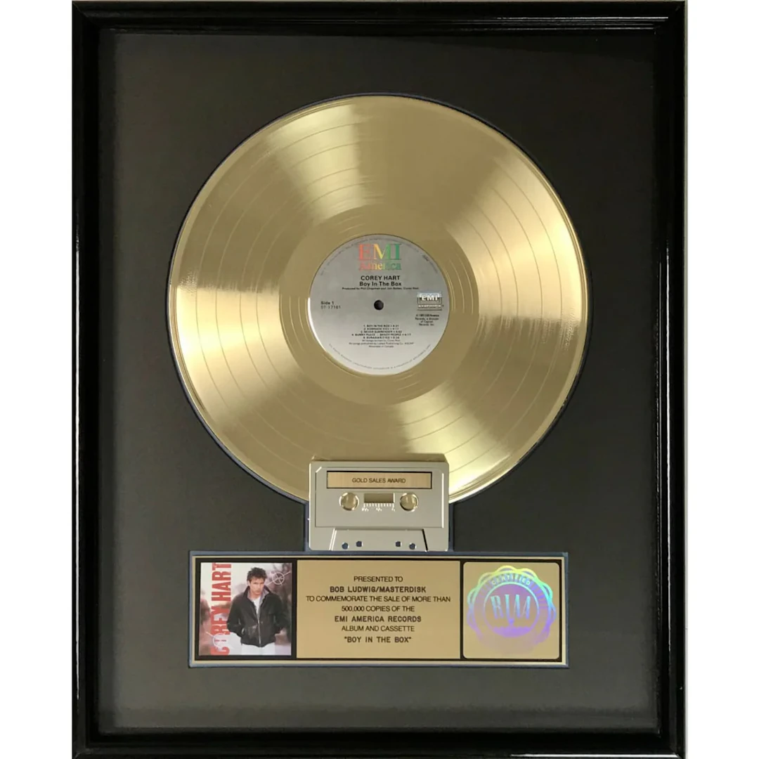 Corey Hart Boy In The Box RIAA Gold Album Award